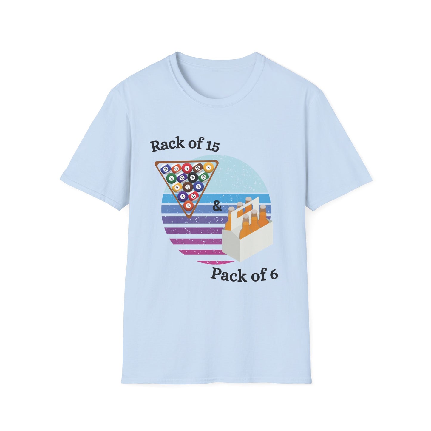 Funny rack of 15 & pack of 6 Unisex Billiards/Pool Shirt