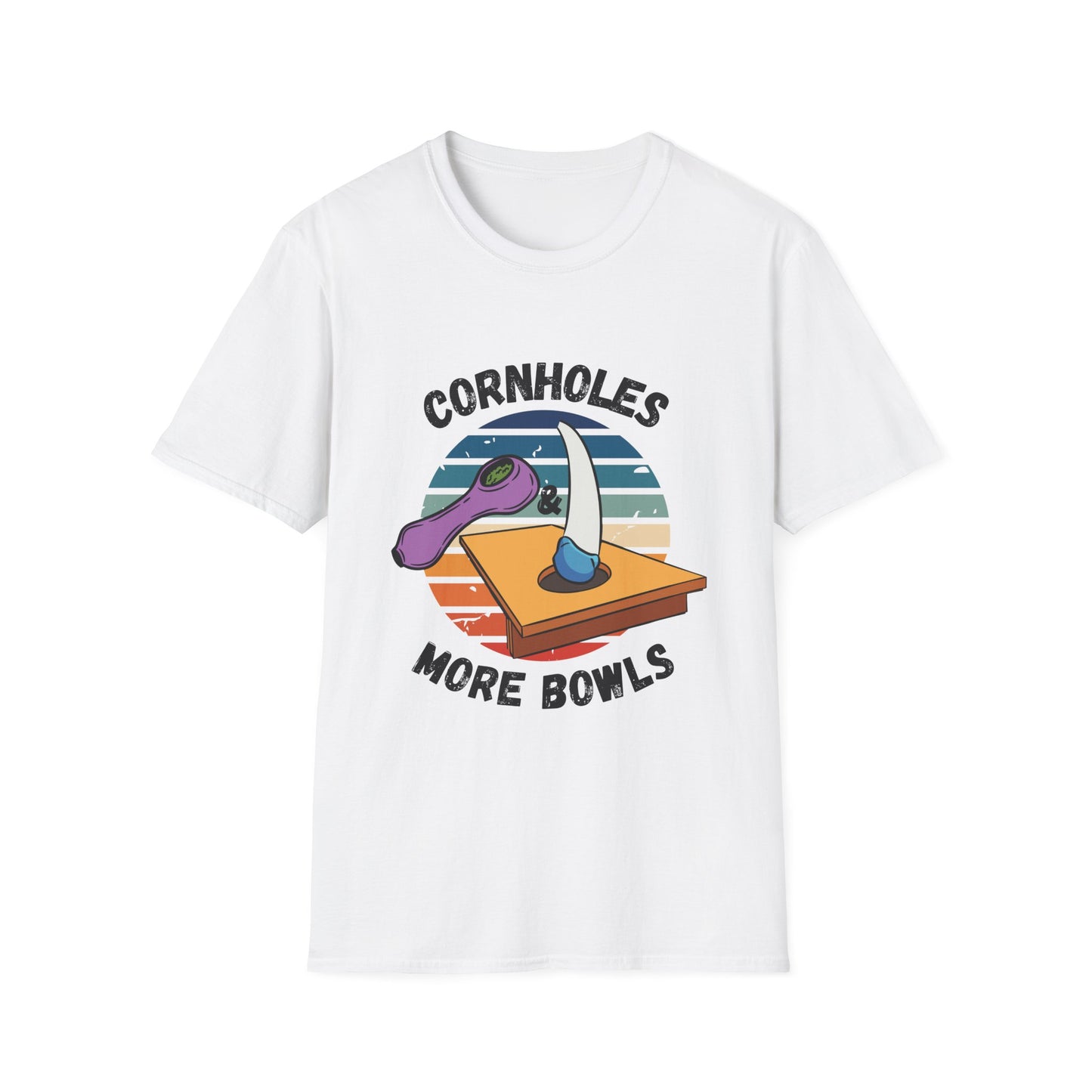Funny cornholes and more bowls Unisex Cornhole Shirt