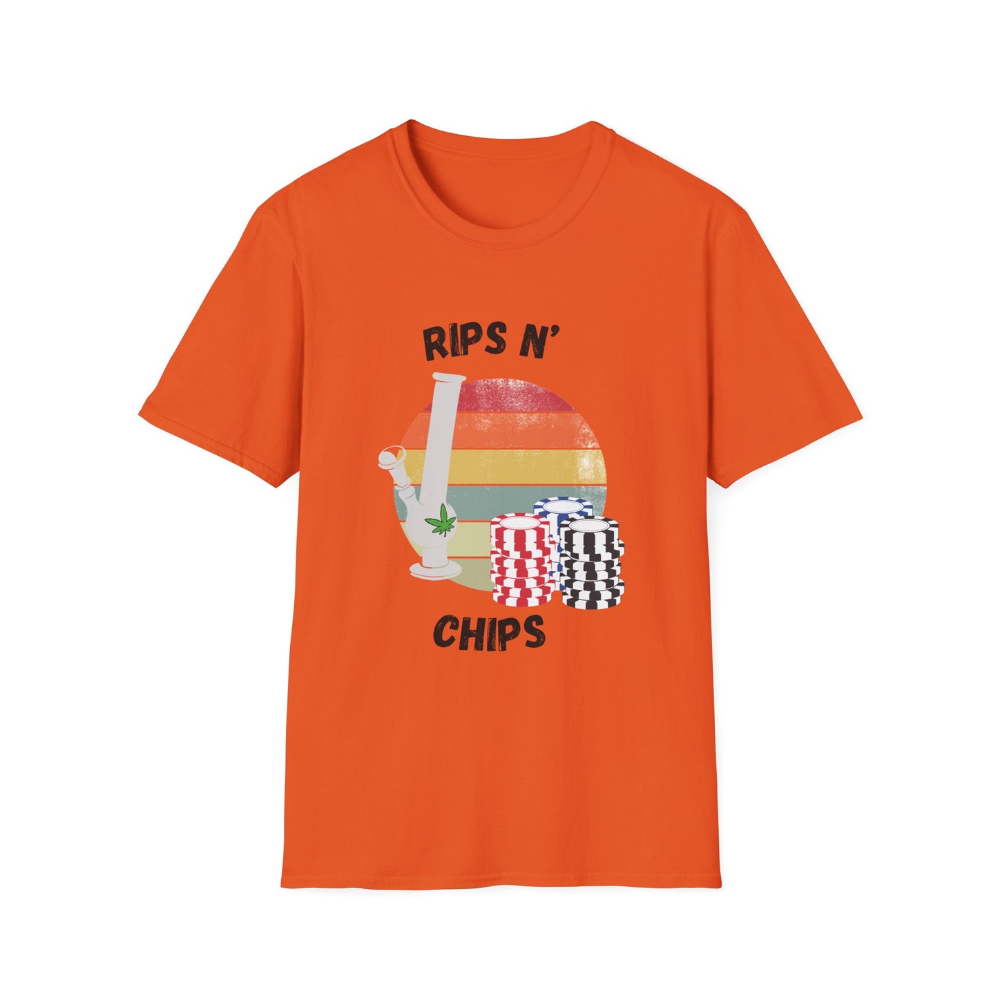 Funny rips n chips Unisex Poker Shirt