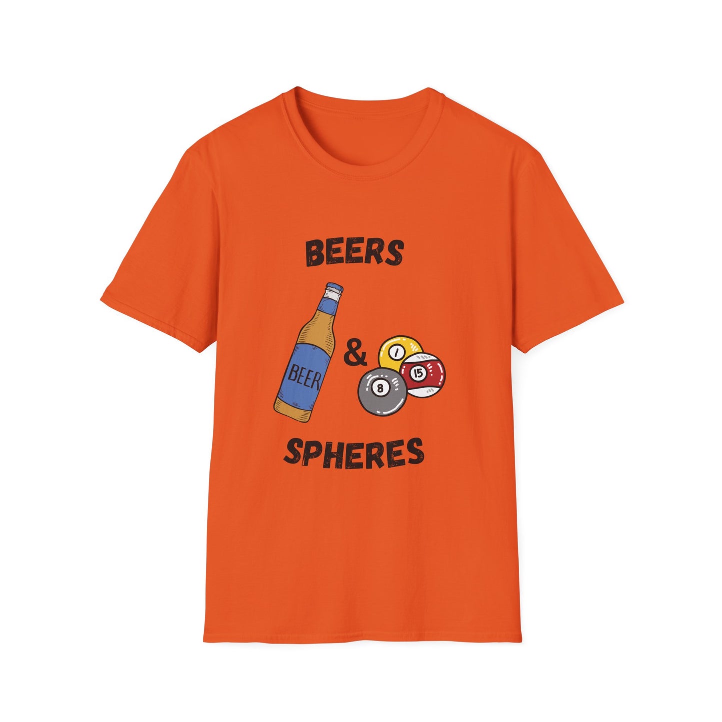 Funny beers & spheres Unisex Billiards Shirt