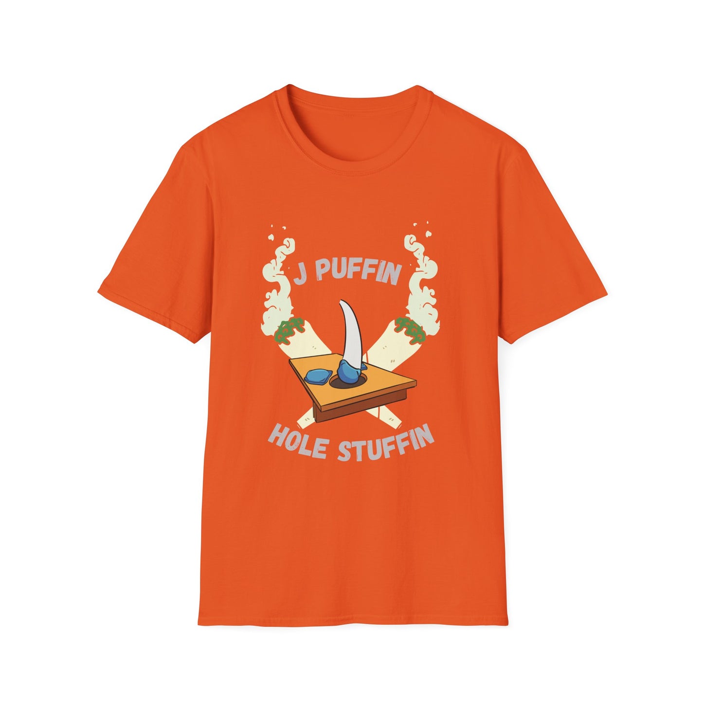 Funny j puffin hole stuffin Unisex Cornhole Shirt