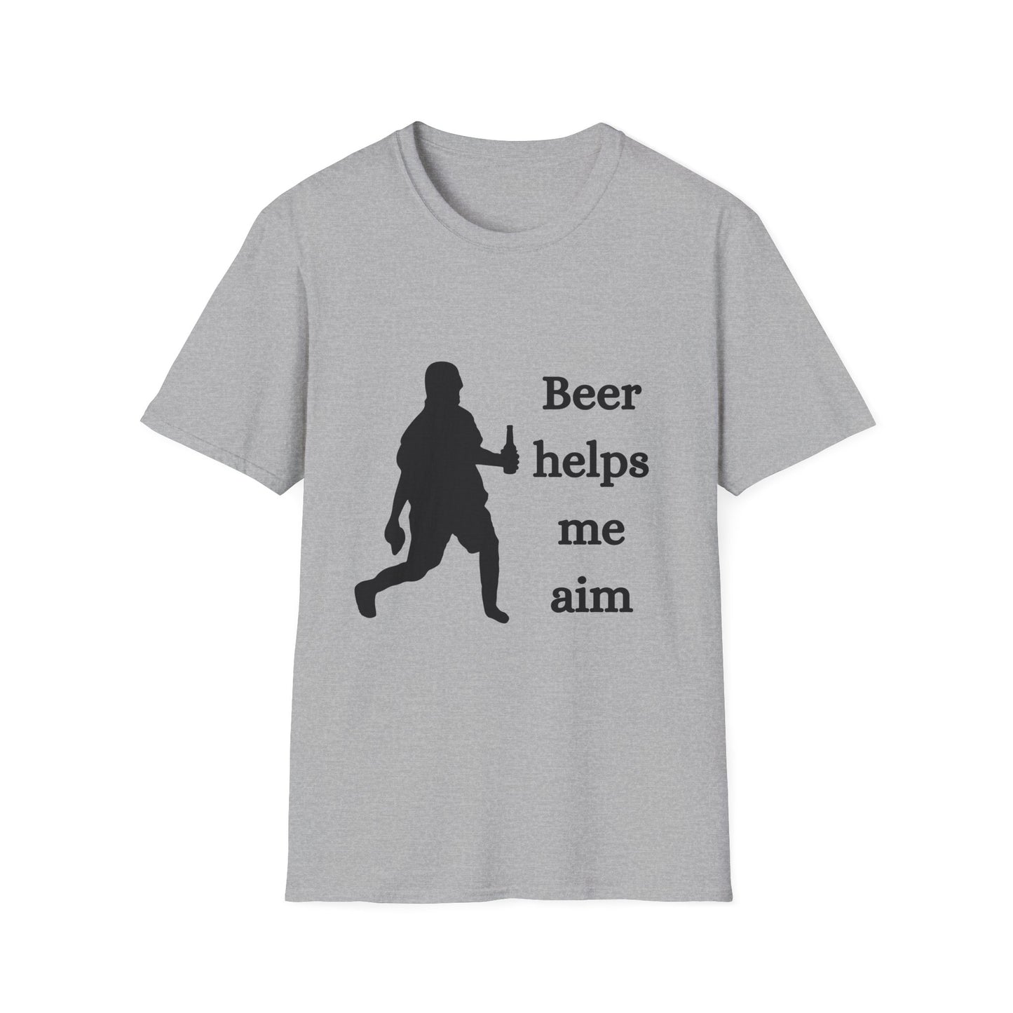 Funny beer helps me aim Unisex Cornhole Shirt