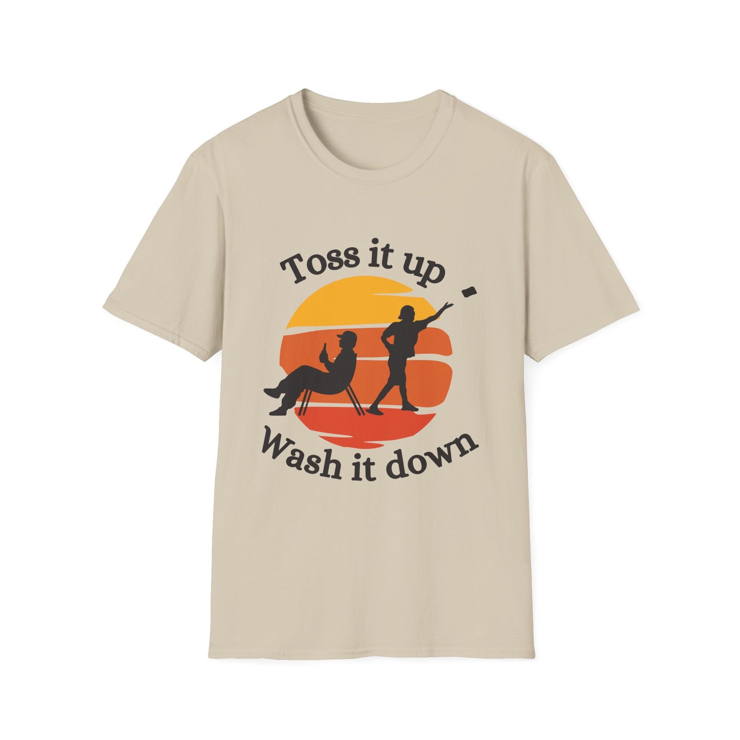 Funny toss it up wash it down Unisex Cornhole Shirt