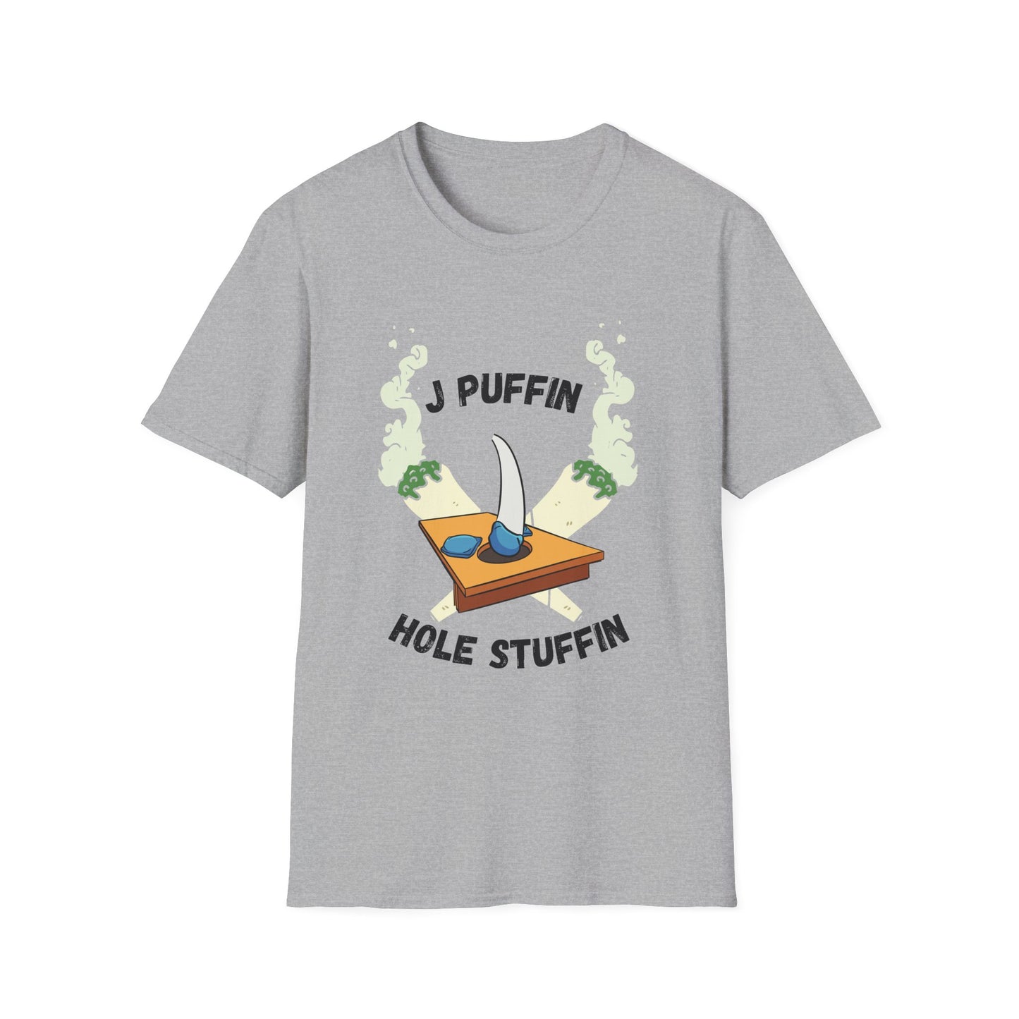 Funny j puffin hole stuffin Unisex Cornhole Shirt