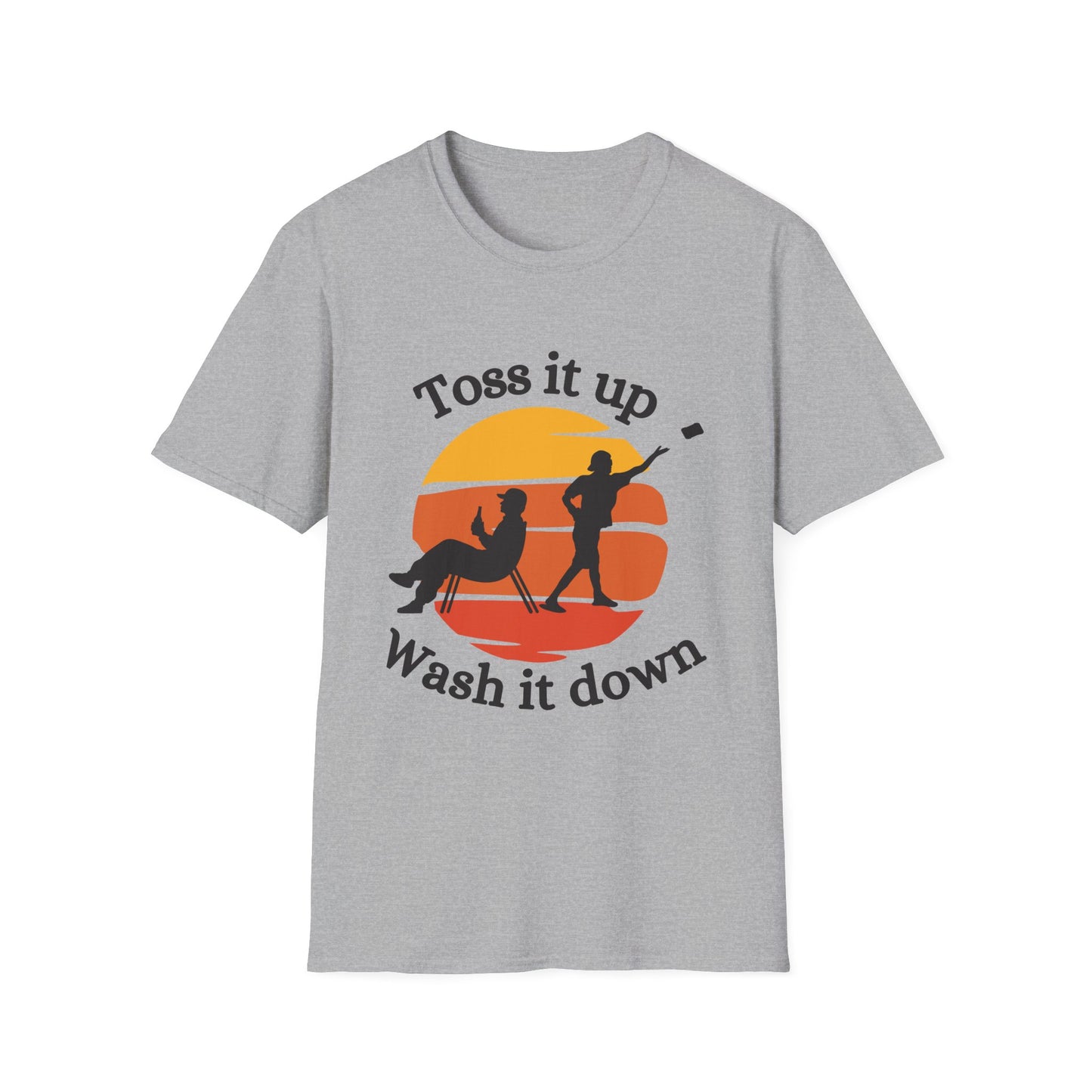 Funny toss it up wash it down Unisex Cornhole Shirt