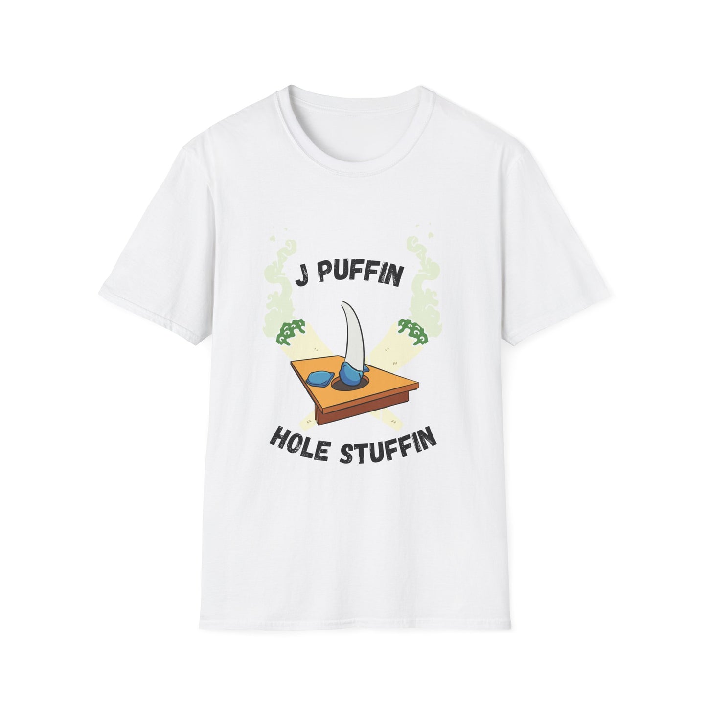 Funny j puffin hole stuffin Unisex Cornhole Shirt