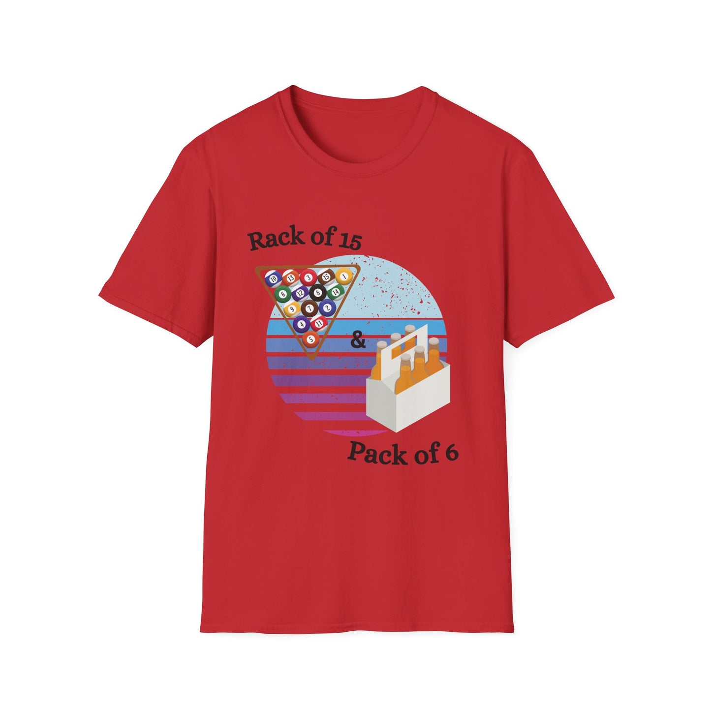 Funny rack of 15 & pack of 6 Unisex Billiards/Pool Shirt