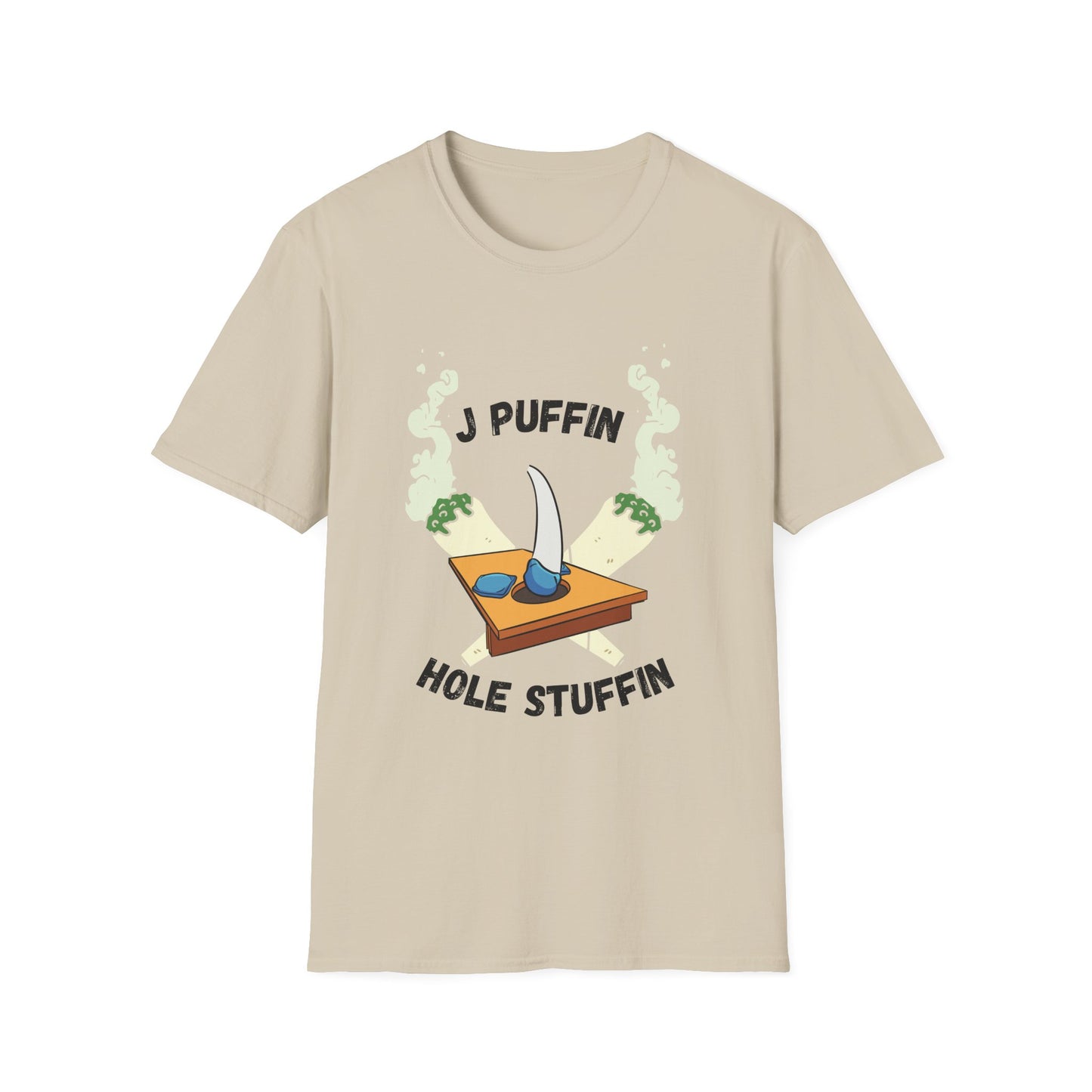 Funny j puffin hole stuffin Unisex Cornhole Shirt