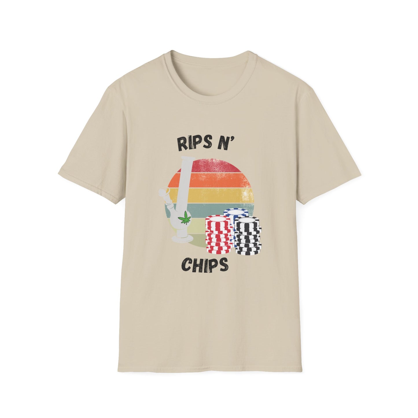 Funny rips n chips Unisex Poker Shirt