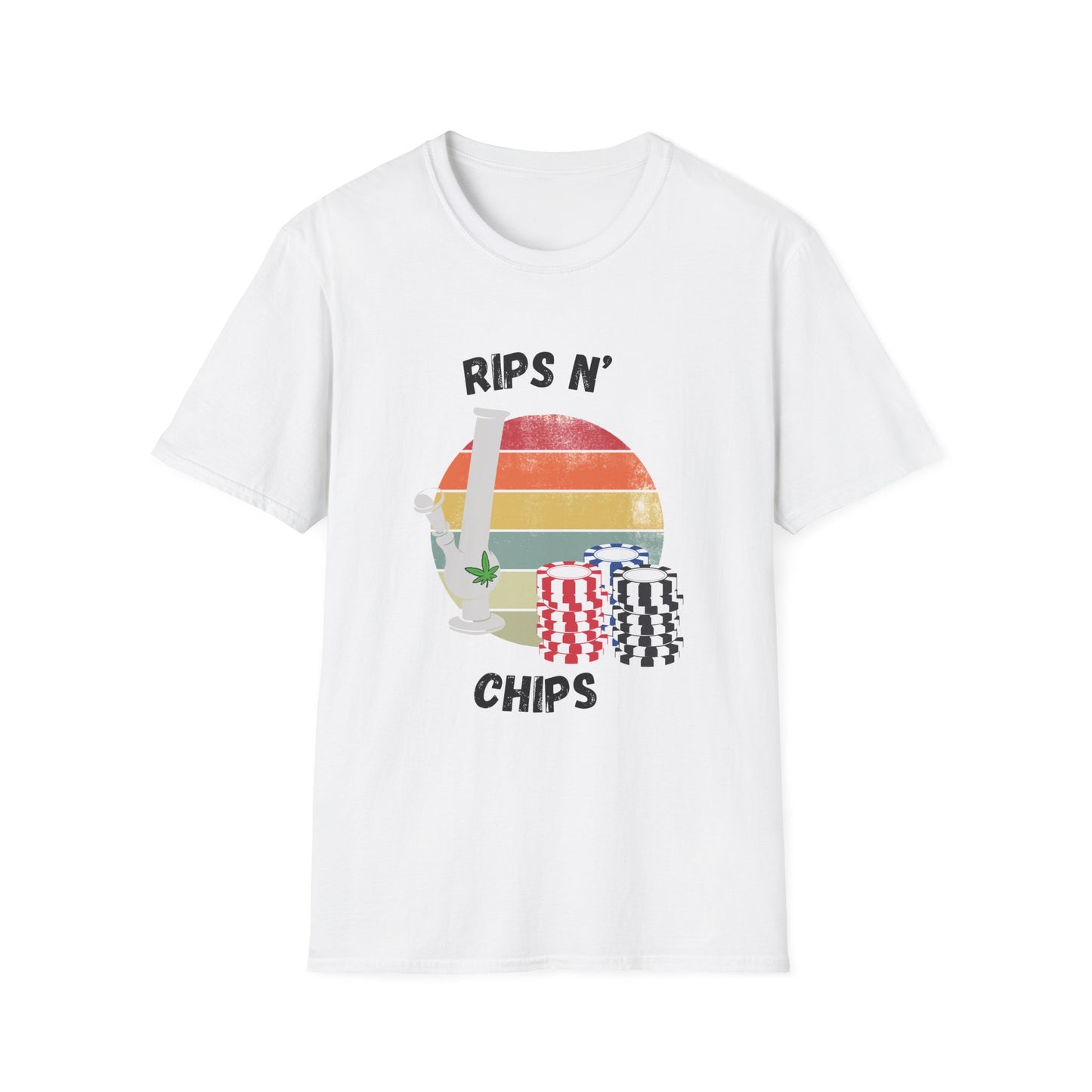 Funny rips n chips Unisex Poker Shirt