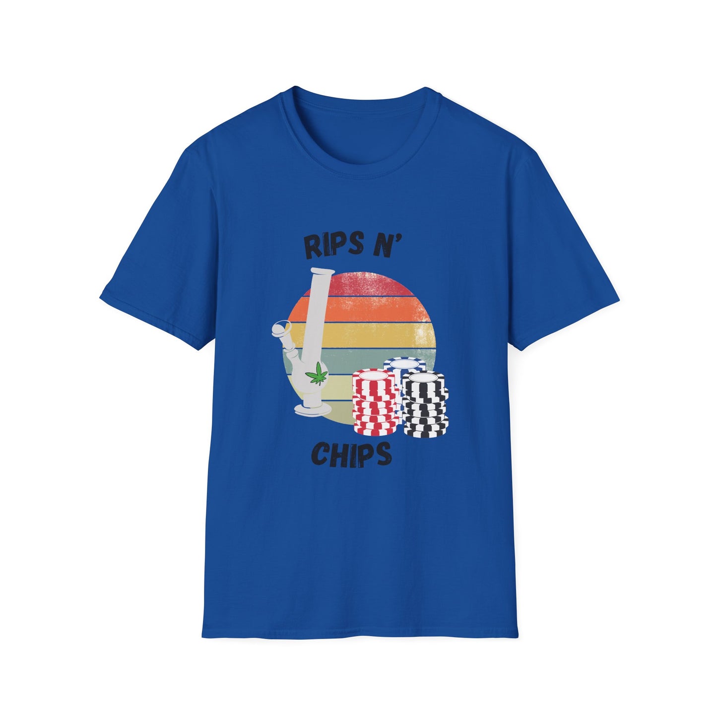 Funny rips n chips Unisex Poker Shirt