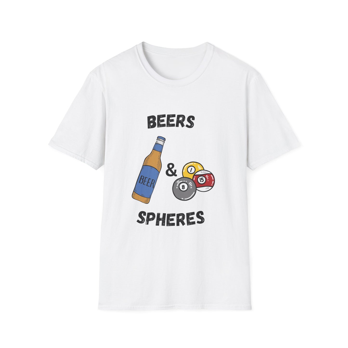 Funny beers & spheres Unisex Billiards Shirt