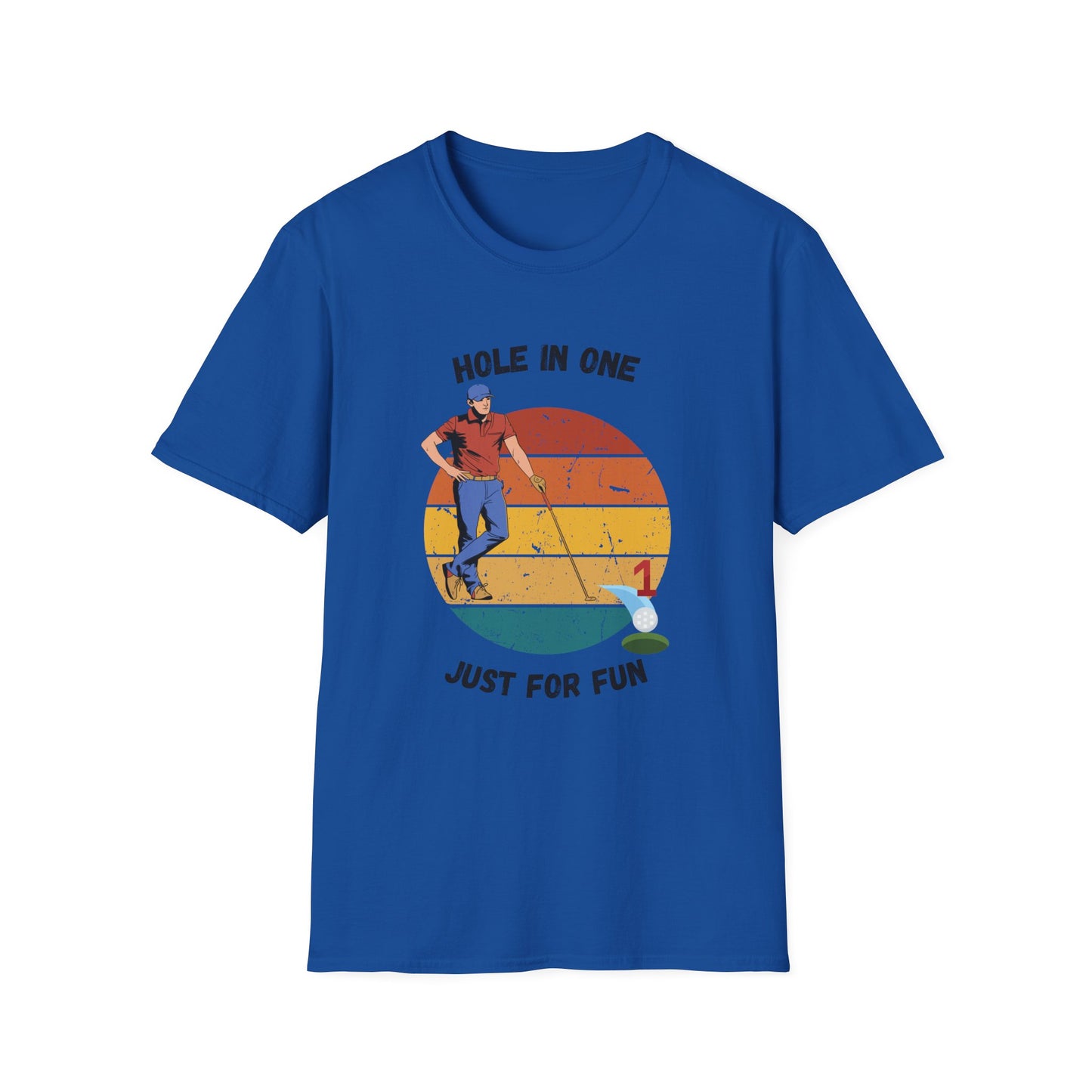 Funny hole in one for fun Unisex Golf Shirt