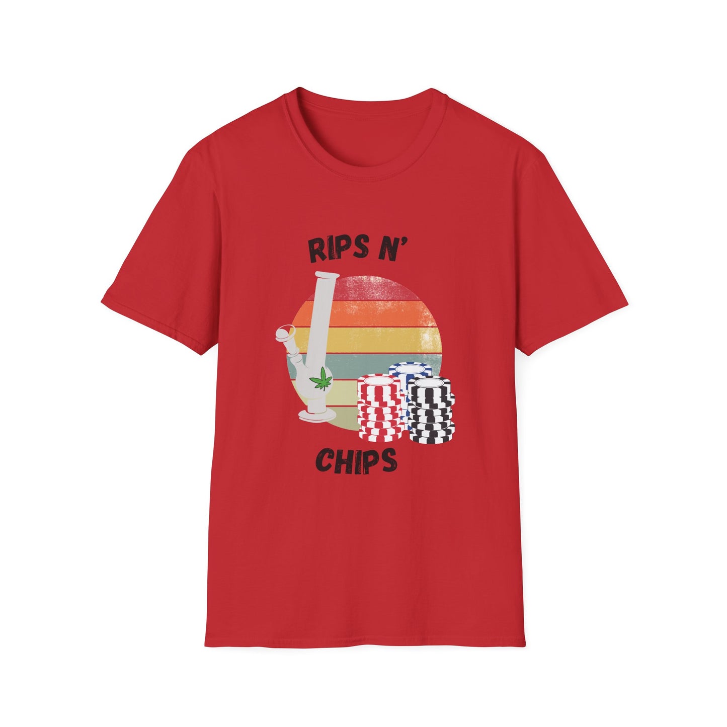 Funny rips n chips Unisex Poker Shirt