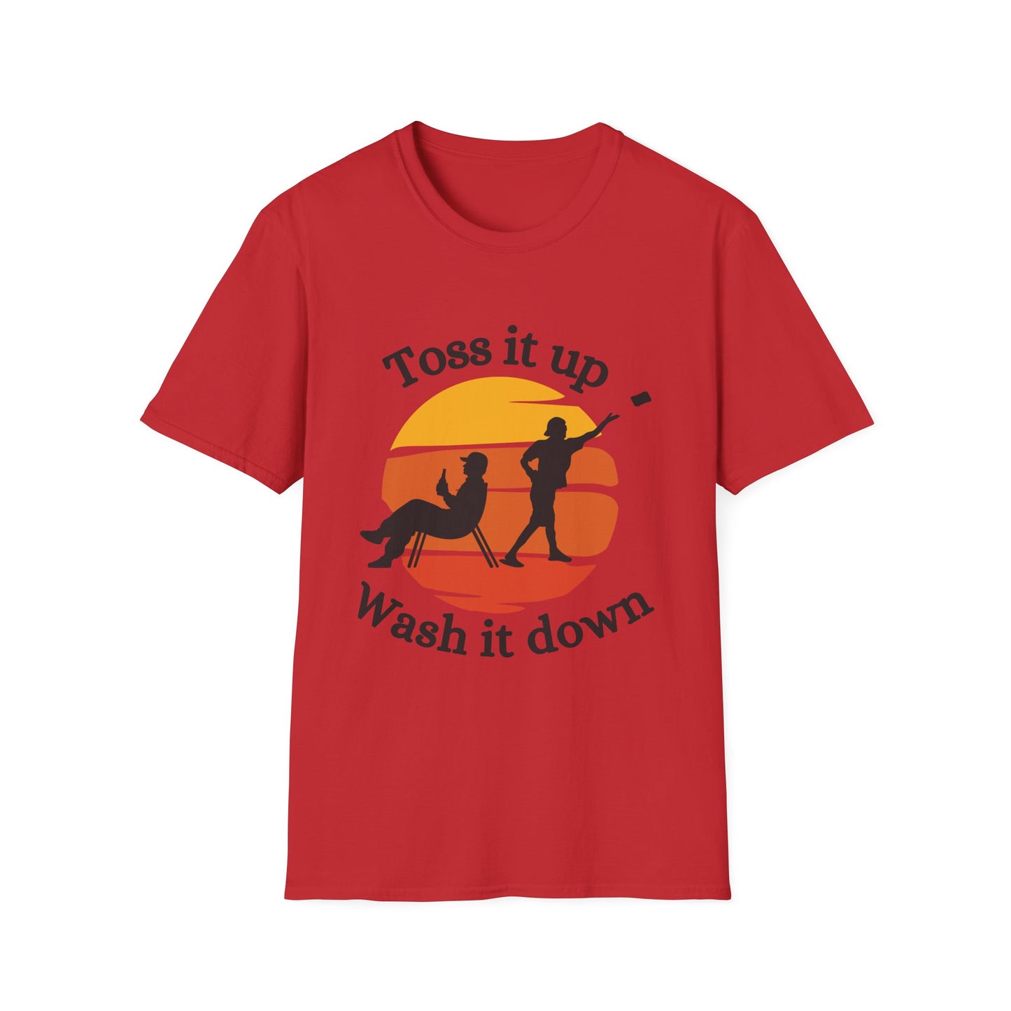 Funny toss it up wash it down Unisex Cornhole Shirt