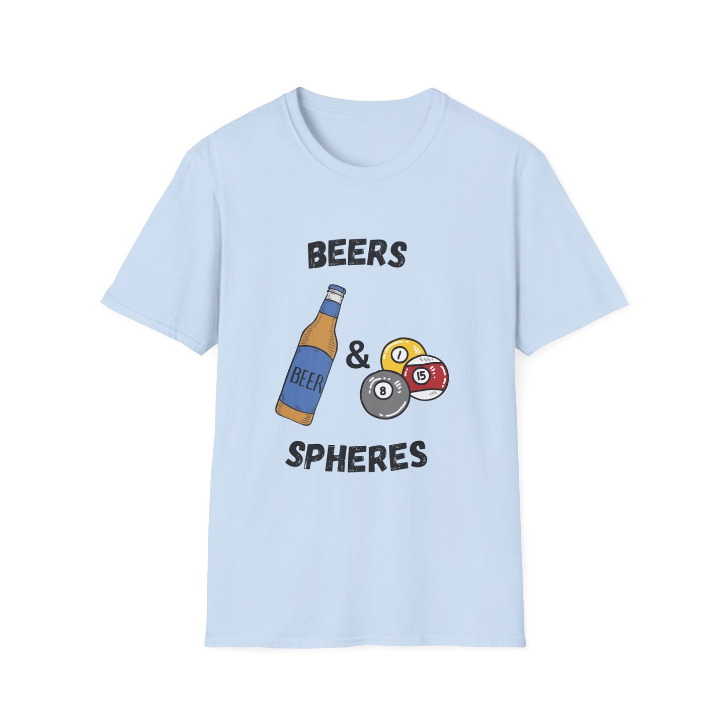 Funny beers & spheres Unisex Billiards Shirt