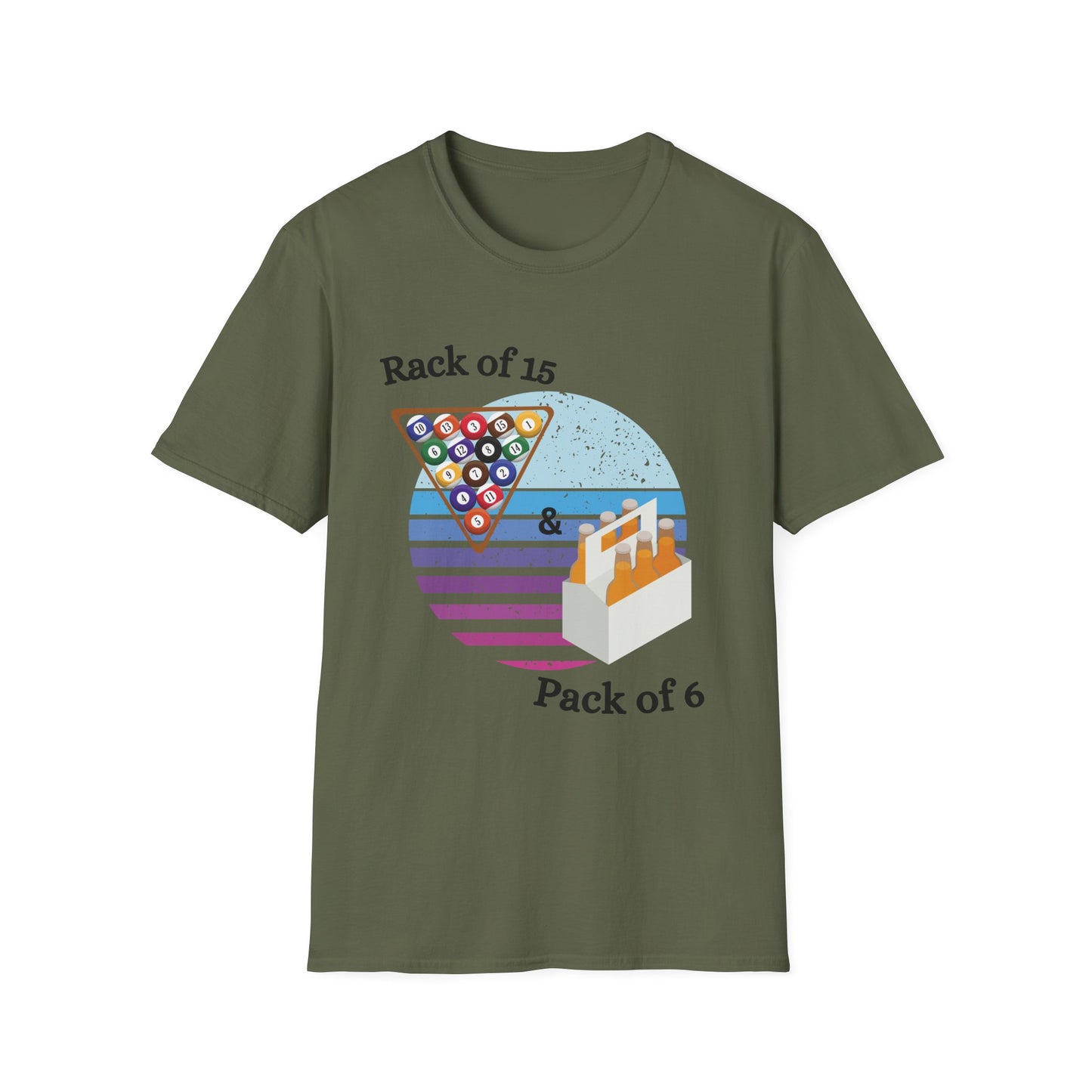 Funny rack of 15 & pack of 6 Unisex Billiards/Pool Shirt