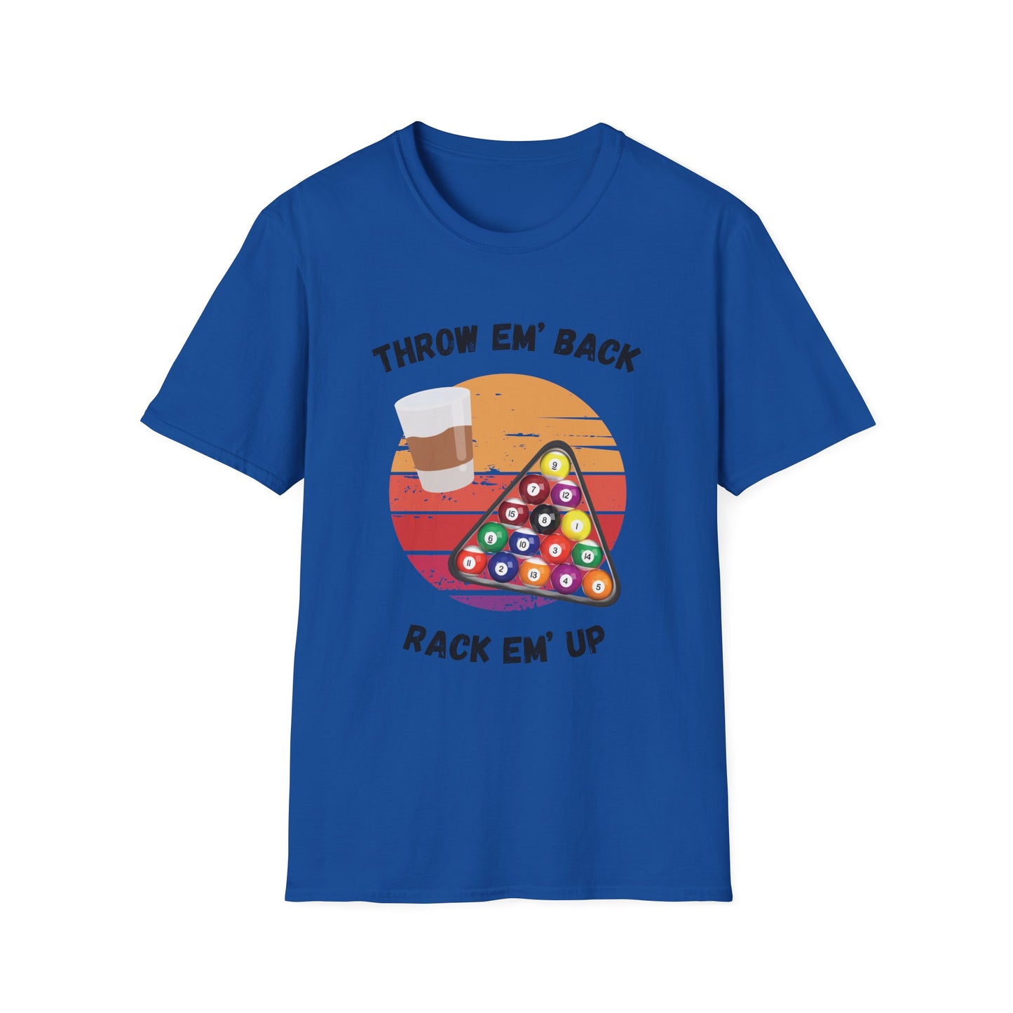 Funny throw em back rack em up Unisex Billiards/Pool Shirt
