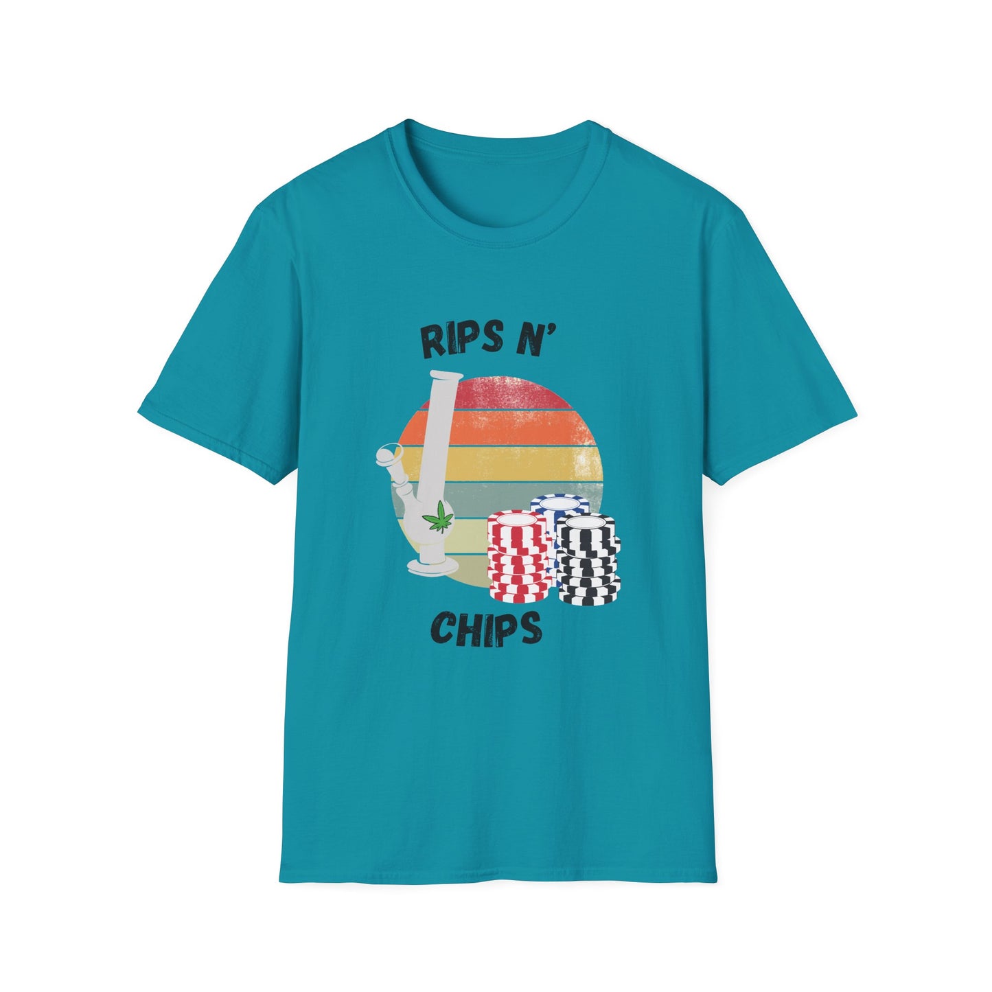 Funny rips n chips Unisex Poker Shirt