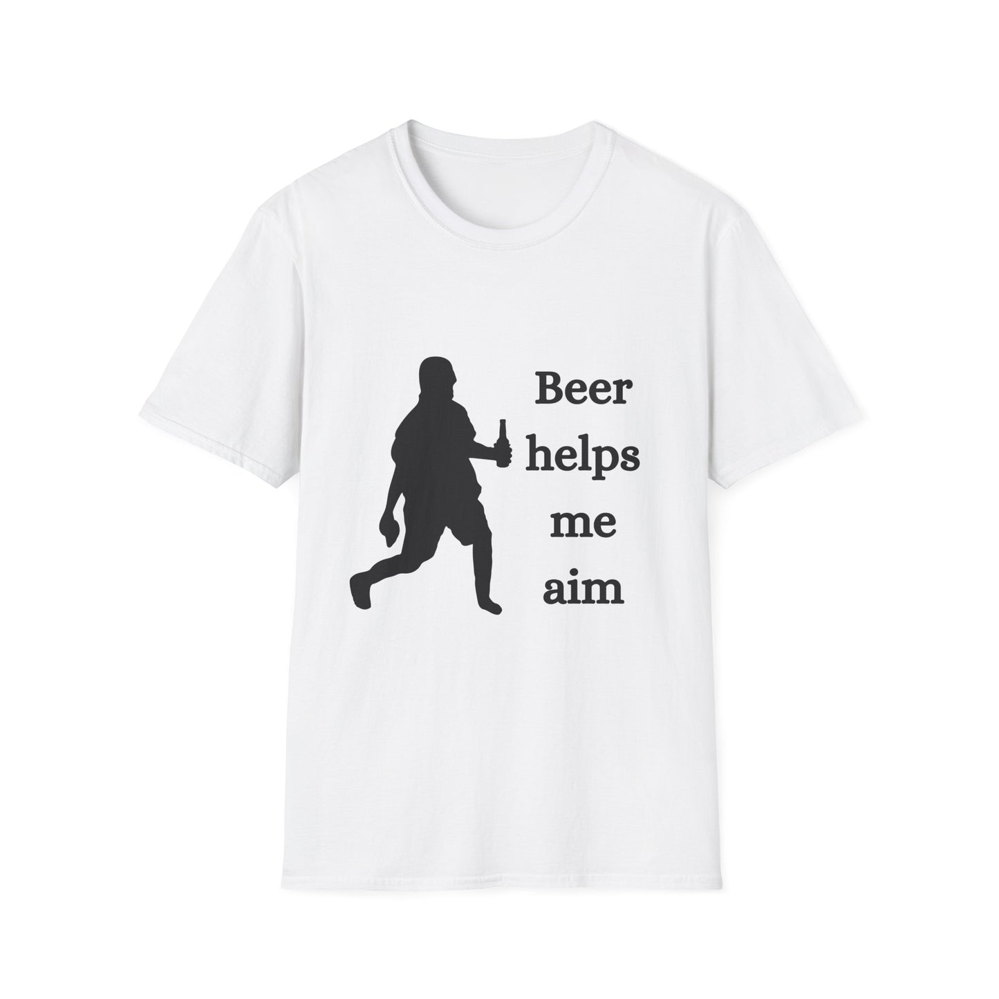 Funny beer helps me aim Unisex Cornhole Shirt