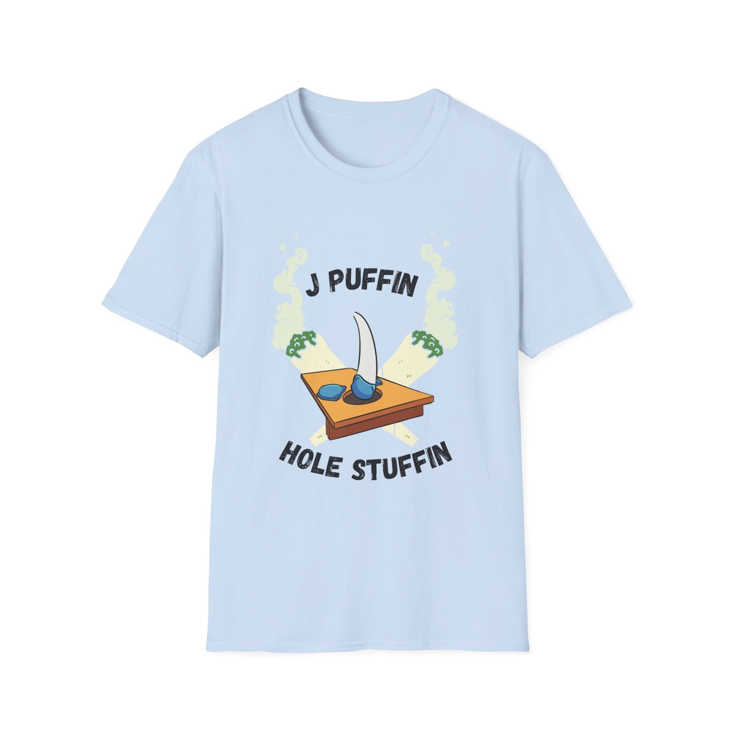 Funny j puffin hole stuffin Unisex Cornhole Shirt