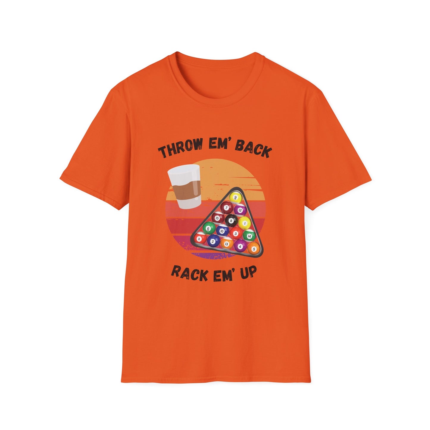 Funny throw em back rack em up Unisex Billiards/Pool Shirt