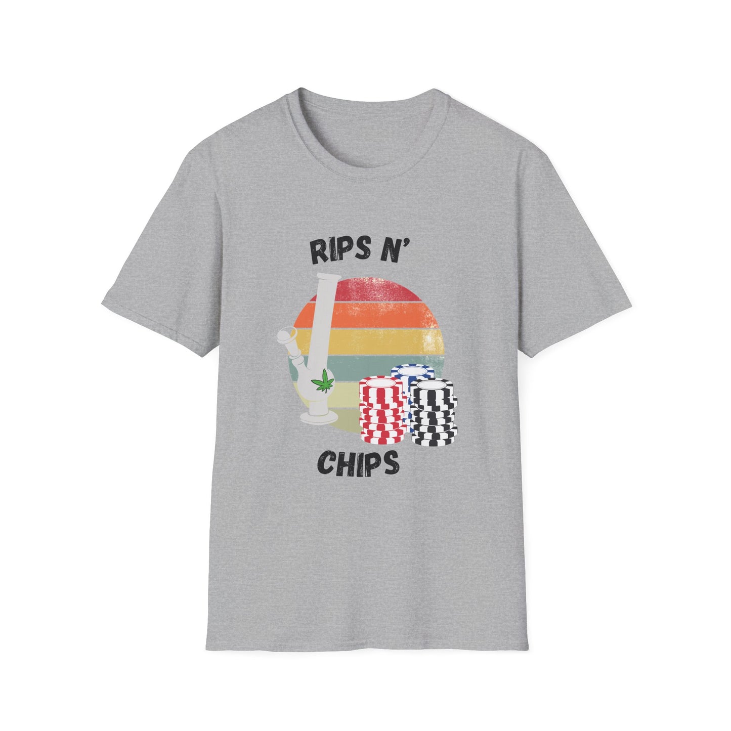 Funny rips n chips Unisex Poker Shirt