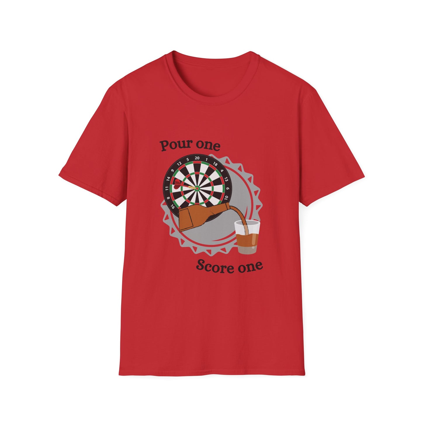 Funny pour one score one Unisex Darts Shirt