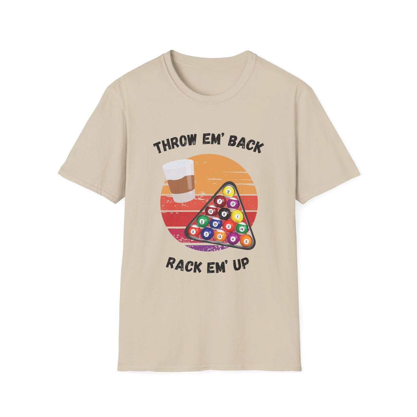 Funny throw em back rack em up Unisex Billiards/Pool Shirt
