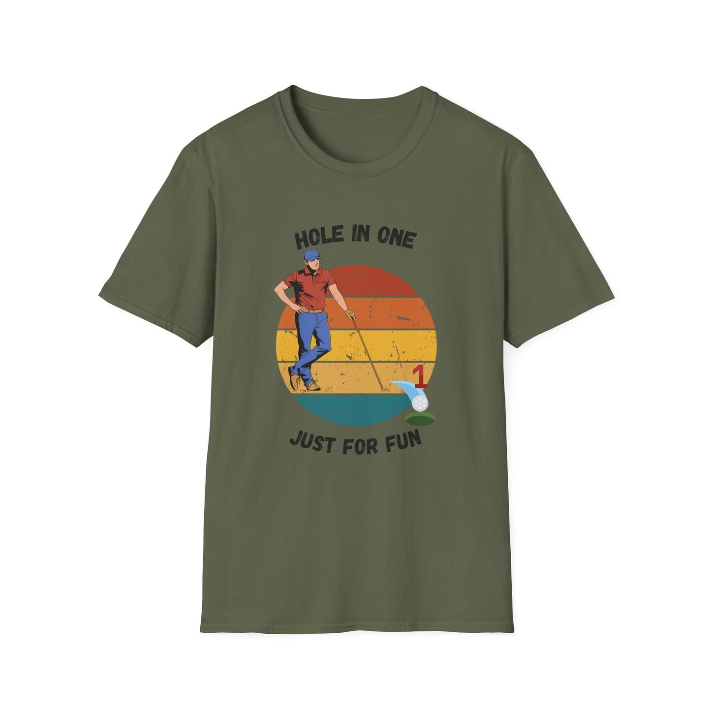 Funny hole in one for fun Unisex Golf Shirt