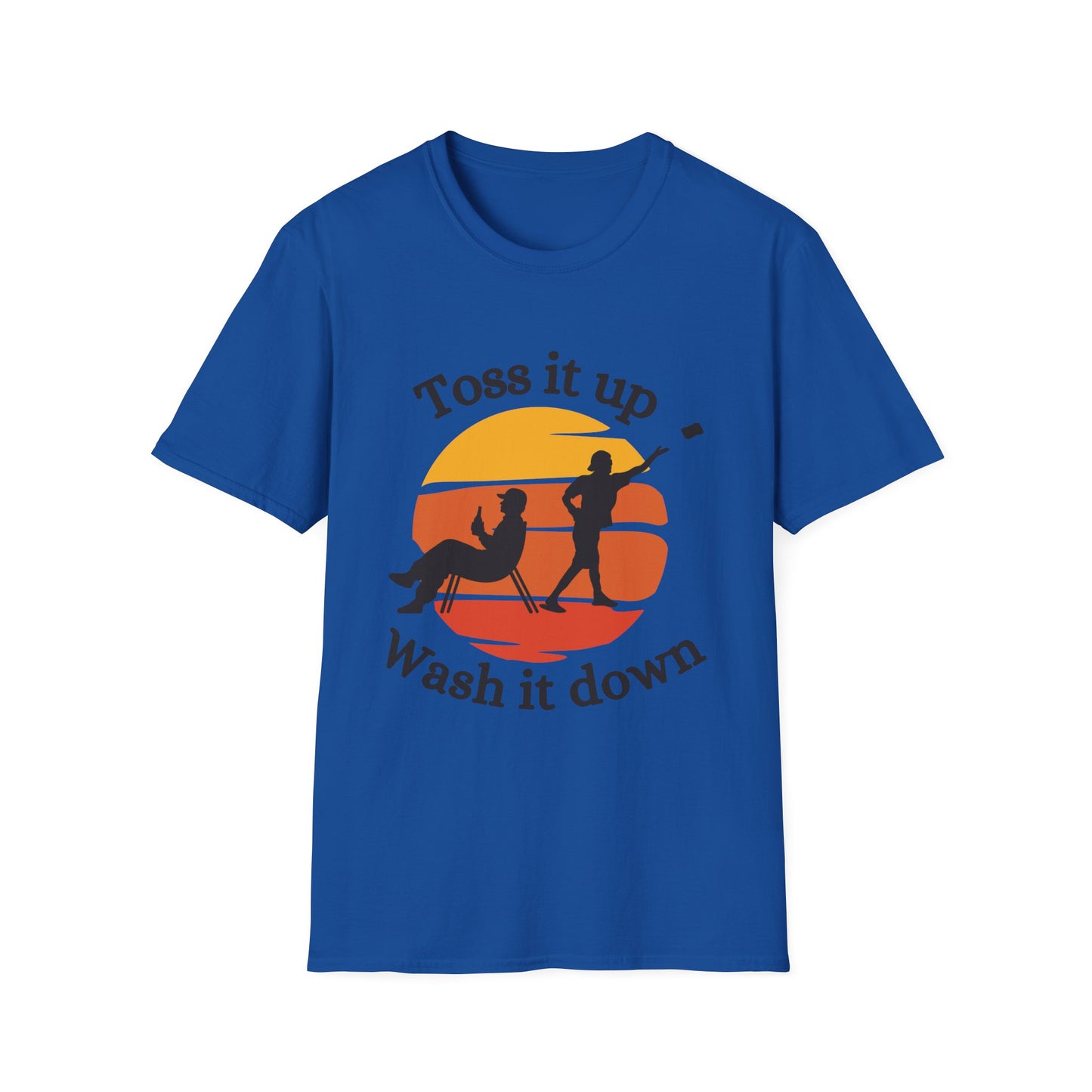 Funny toss it up wash it down Unisex Cornhole Shirt