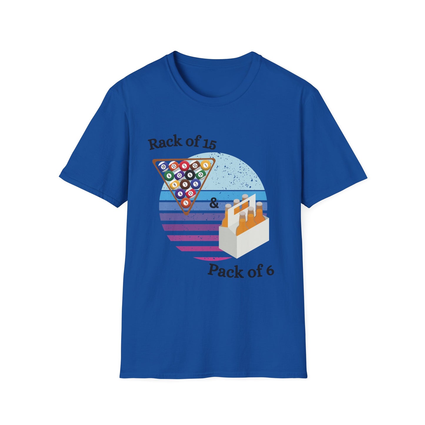 Funny rack of 15 & pack of 6 Unisex Billiards/Pool Shirt