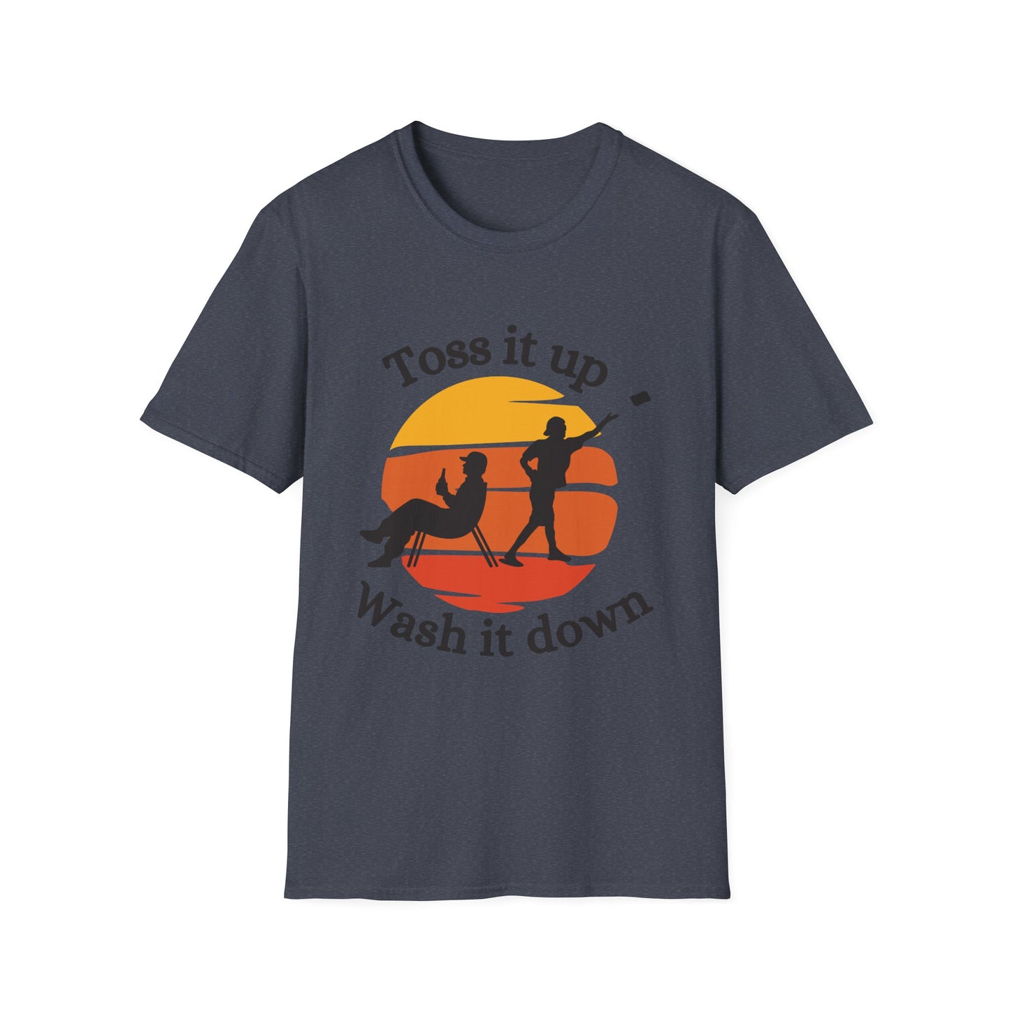 Funny toss it up wash it down Unisex Cornhole Shirt