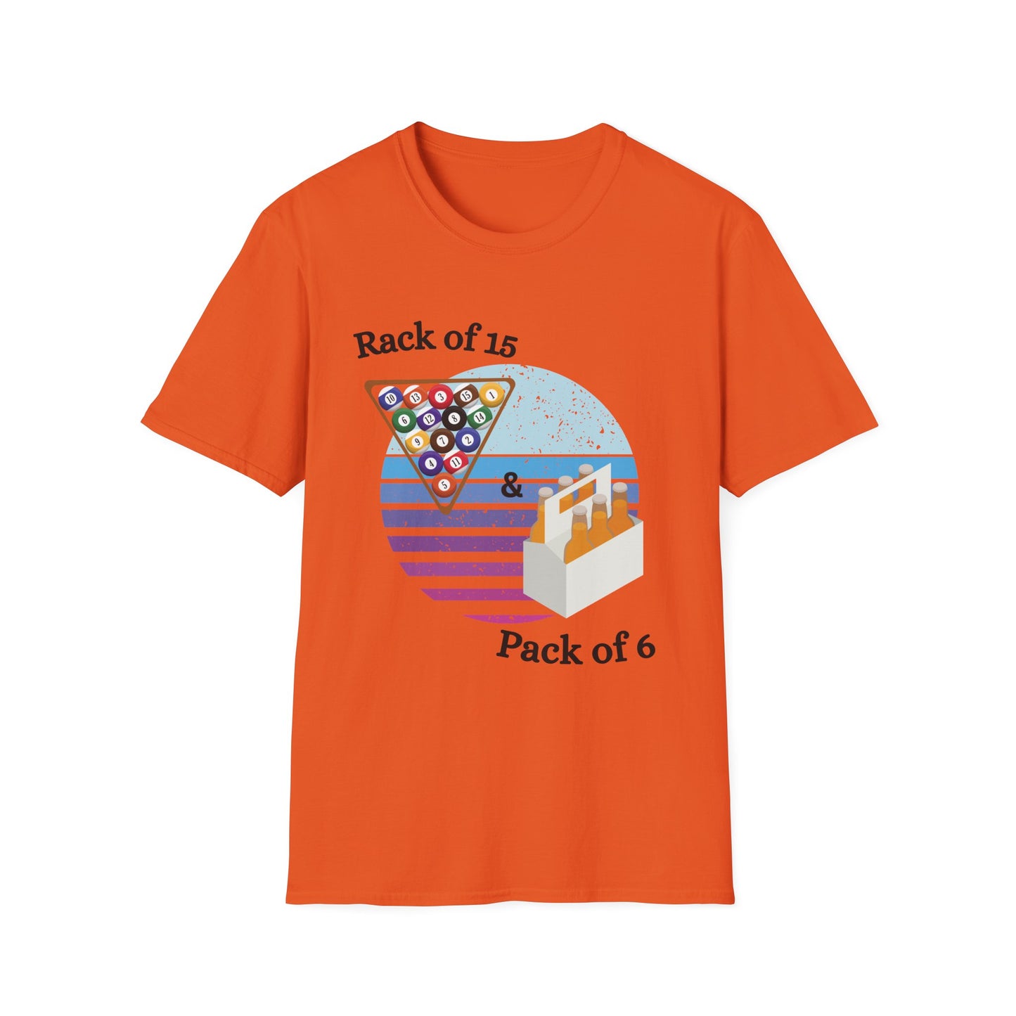 Funny rack of 15 & pack of 6 Unisex Billiards/Pool Shirt