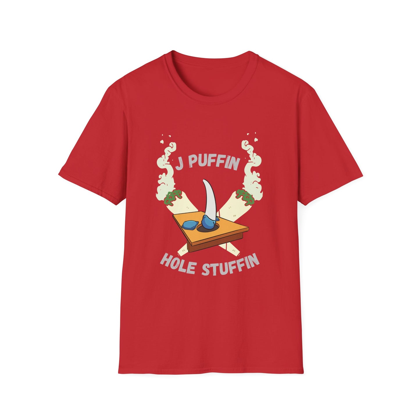 Funny j puffin hole stuffin Unisex Cornhole Shirt