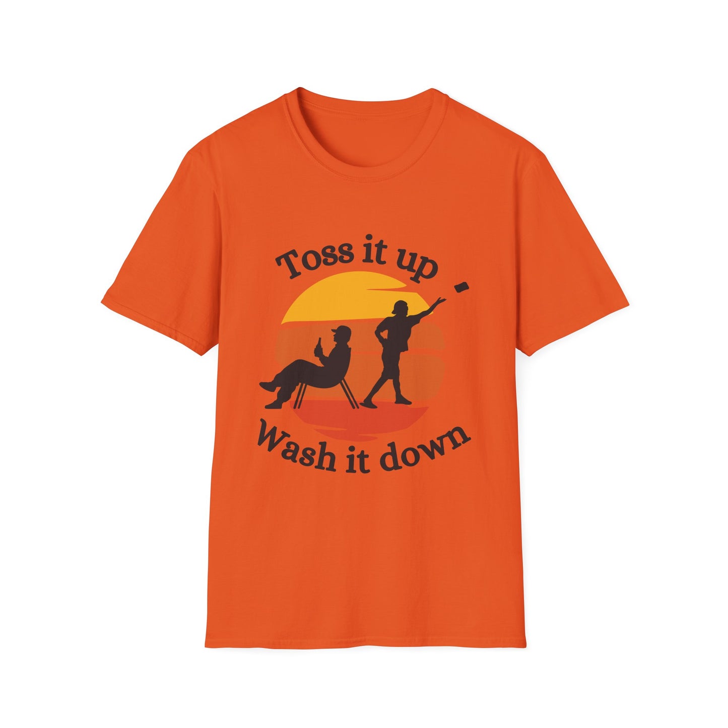 Funny toss it up wash it down Unisex Cornhole Shirt