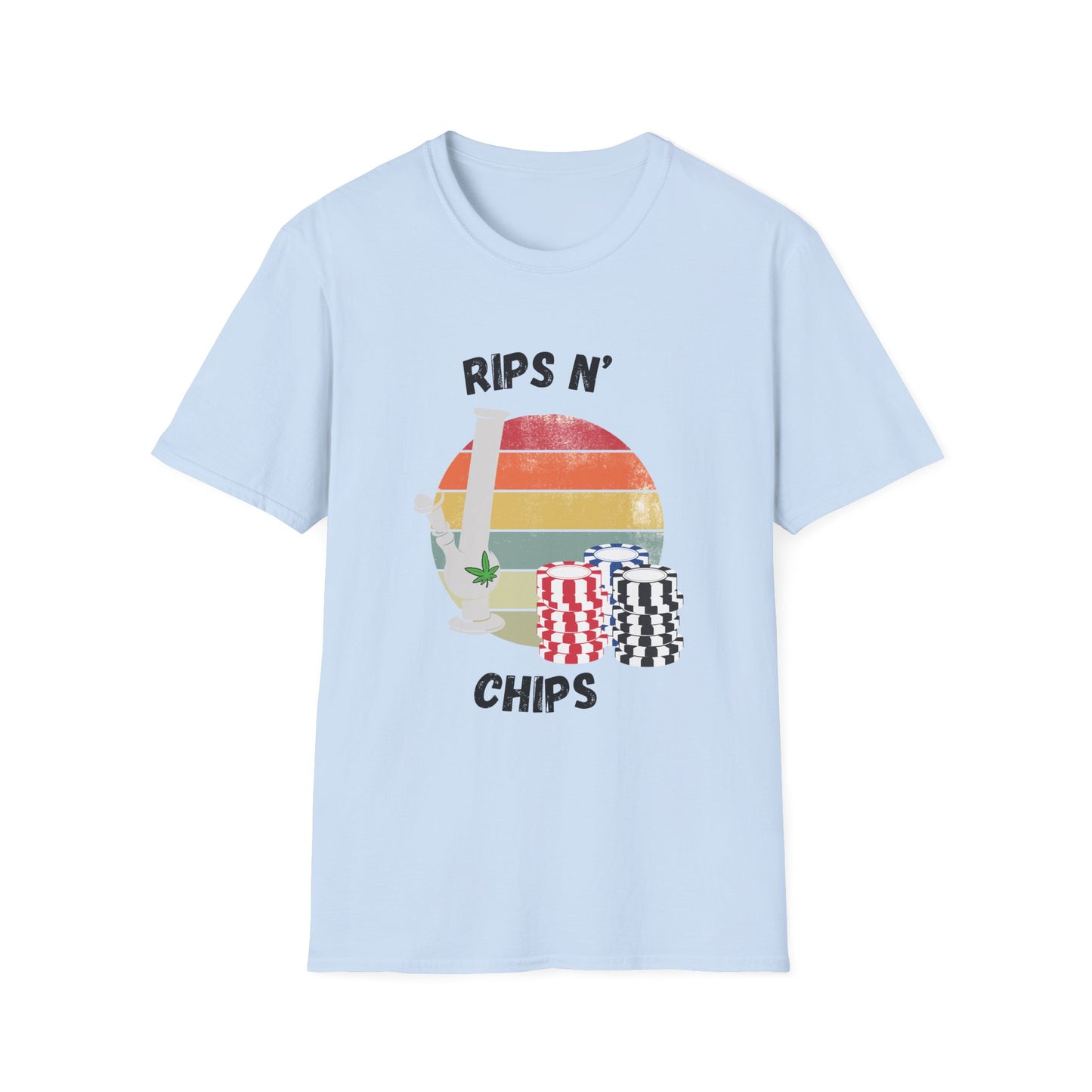 Funny rips n chips Unisex Poker Shirt