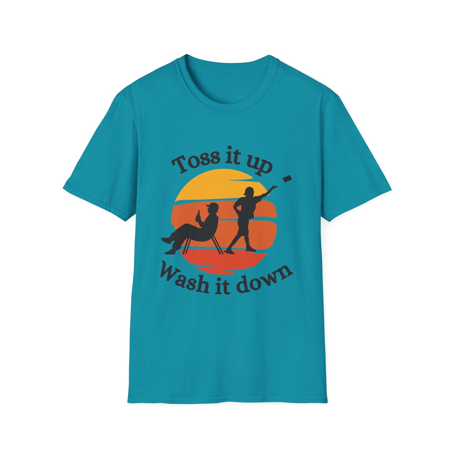 Funny toss it up wash it down Unisex Cornhole Shirt
