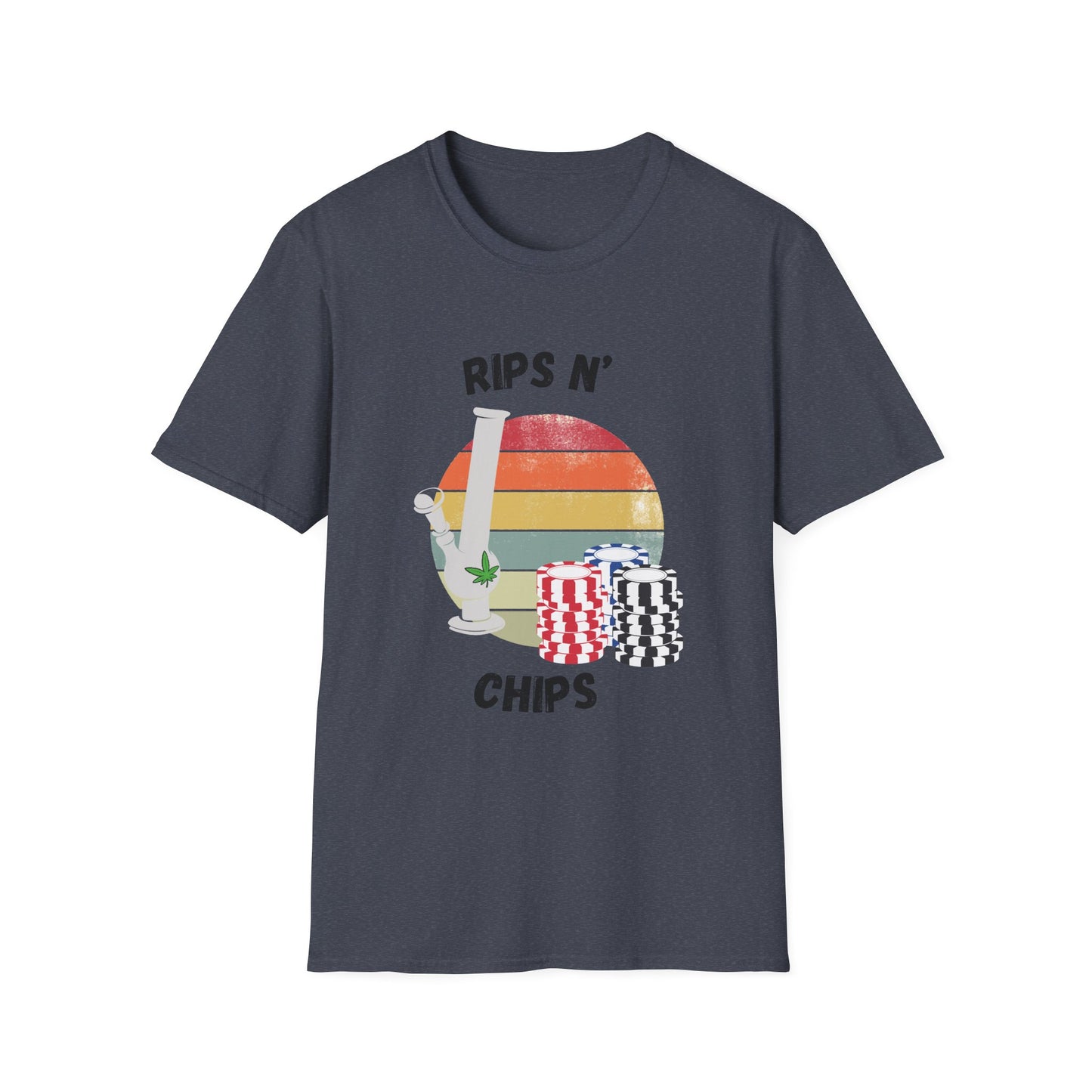 Funny rips n chips Unisex Poker Shirt