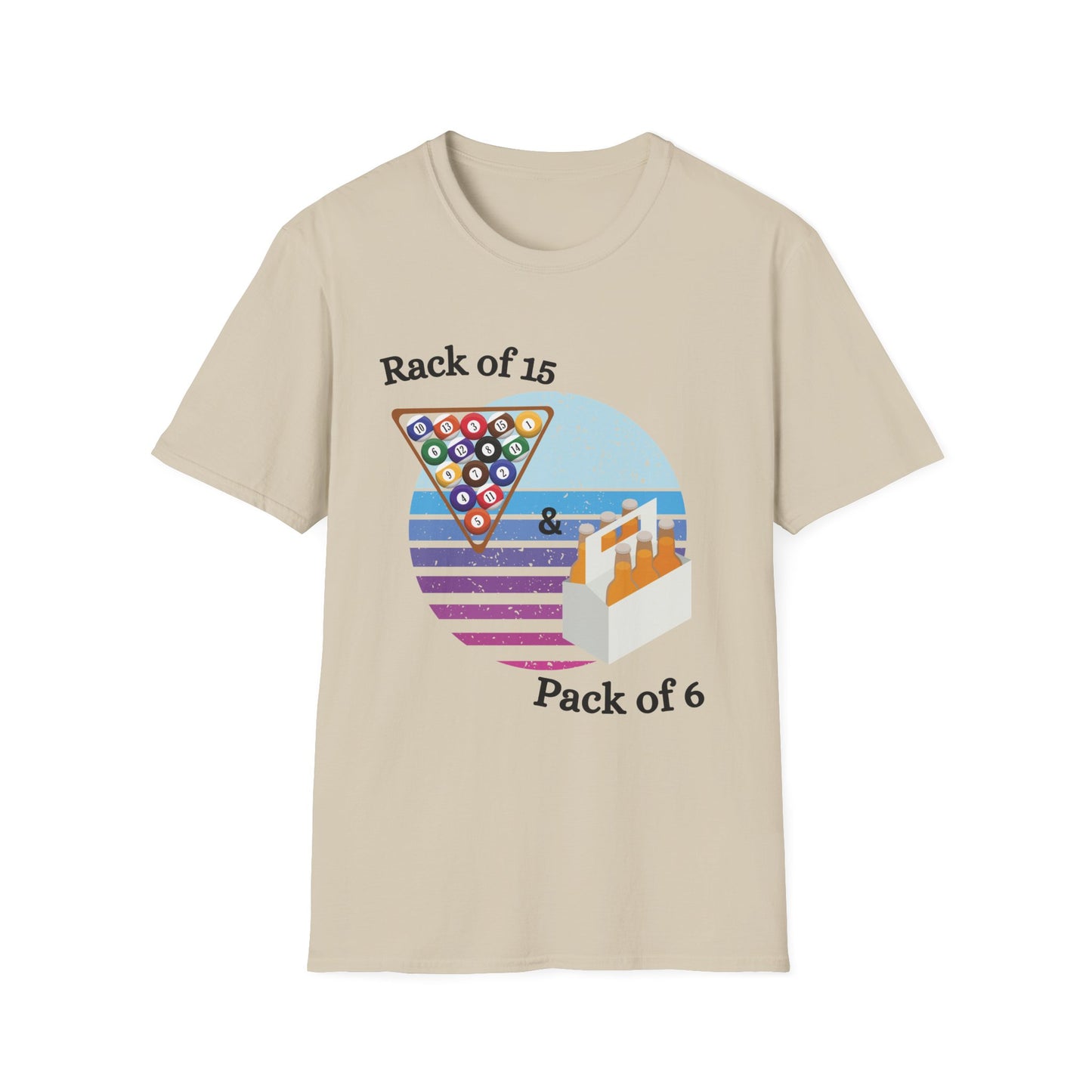 Funny rack of 15 & pack of 6 Unisex Billiards/Pool Shirt