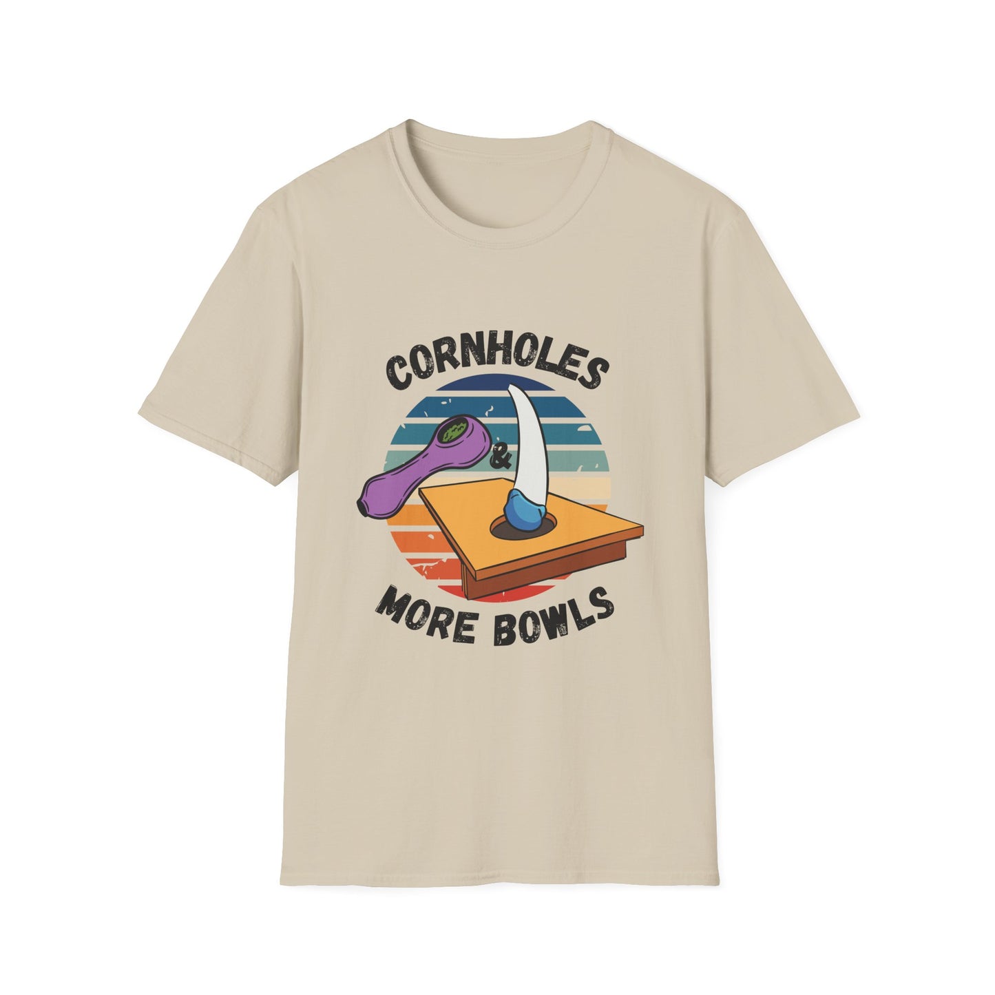 Funny cornholes and more bowls Unisex Cornhole Shirt