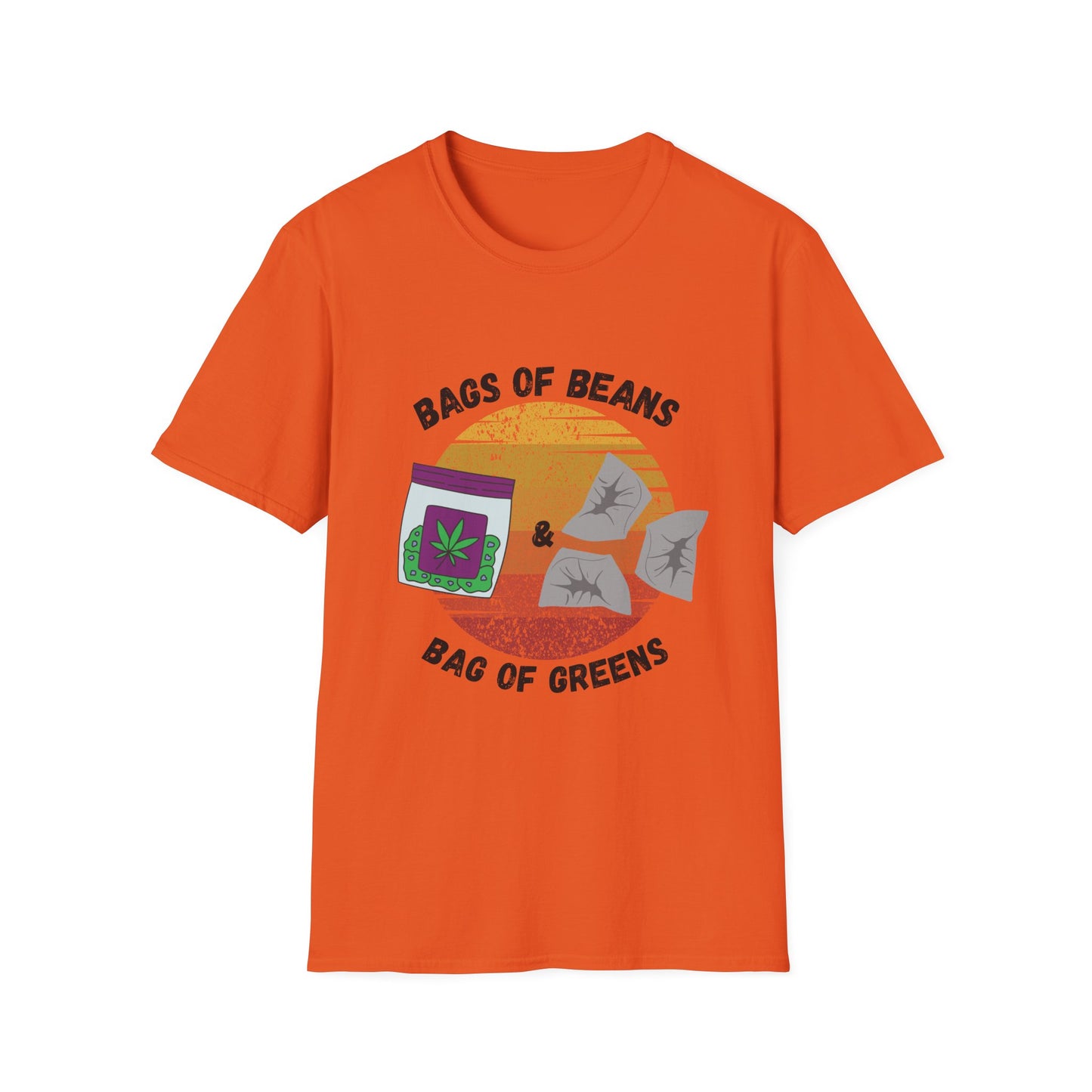 Funny bag of beans greens Unisex Cornhole Shirt