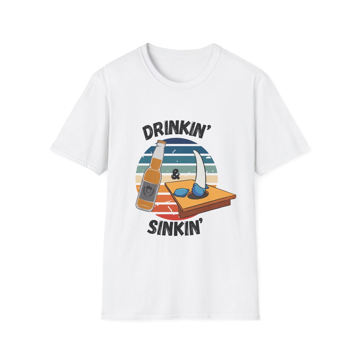 Funny drinking & sinkin Unisex Cornhole Shirt