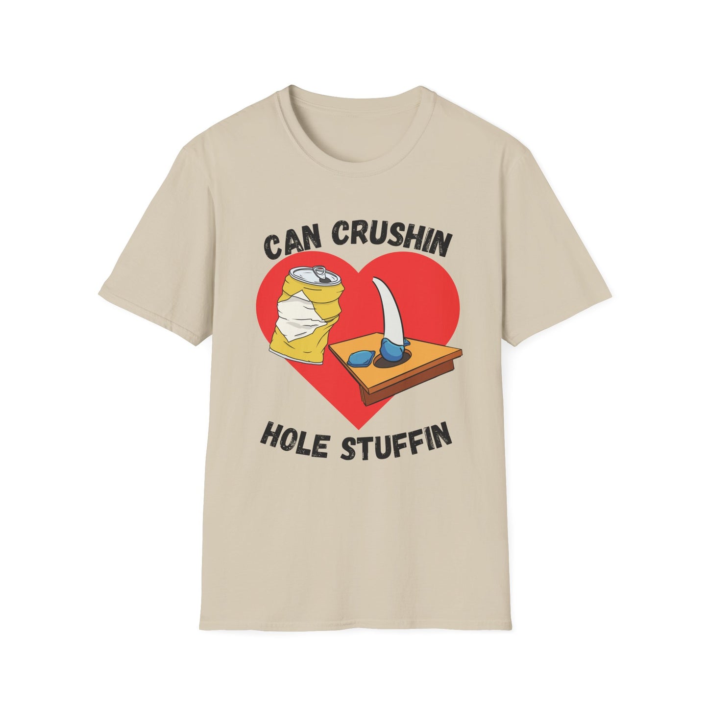 Funny can crushin hole stuffin Unisex Cornhole Shirt