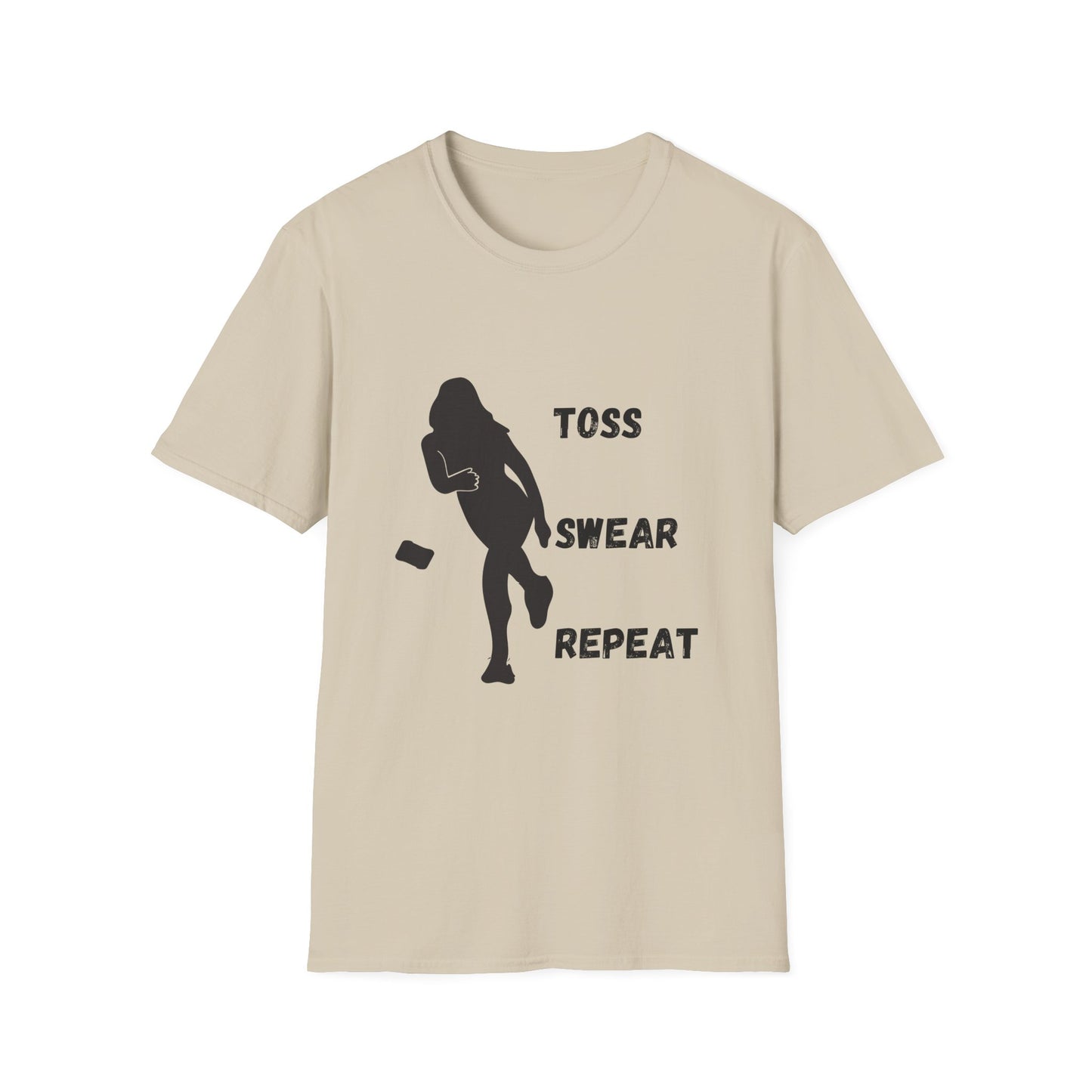 Funny toss swear repeat Unisex Cornhole Shirt