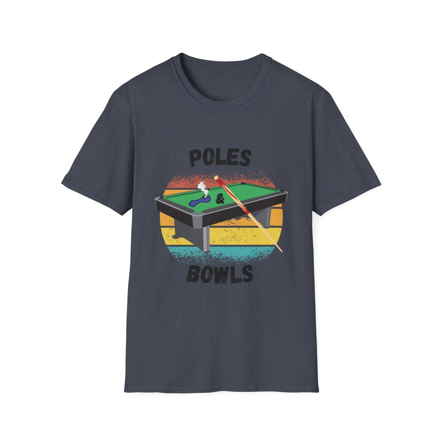 Funny poles & bowls Unisex Billiards/Pool Shirt