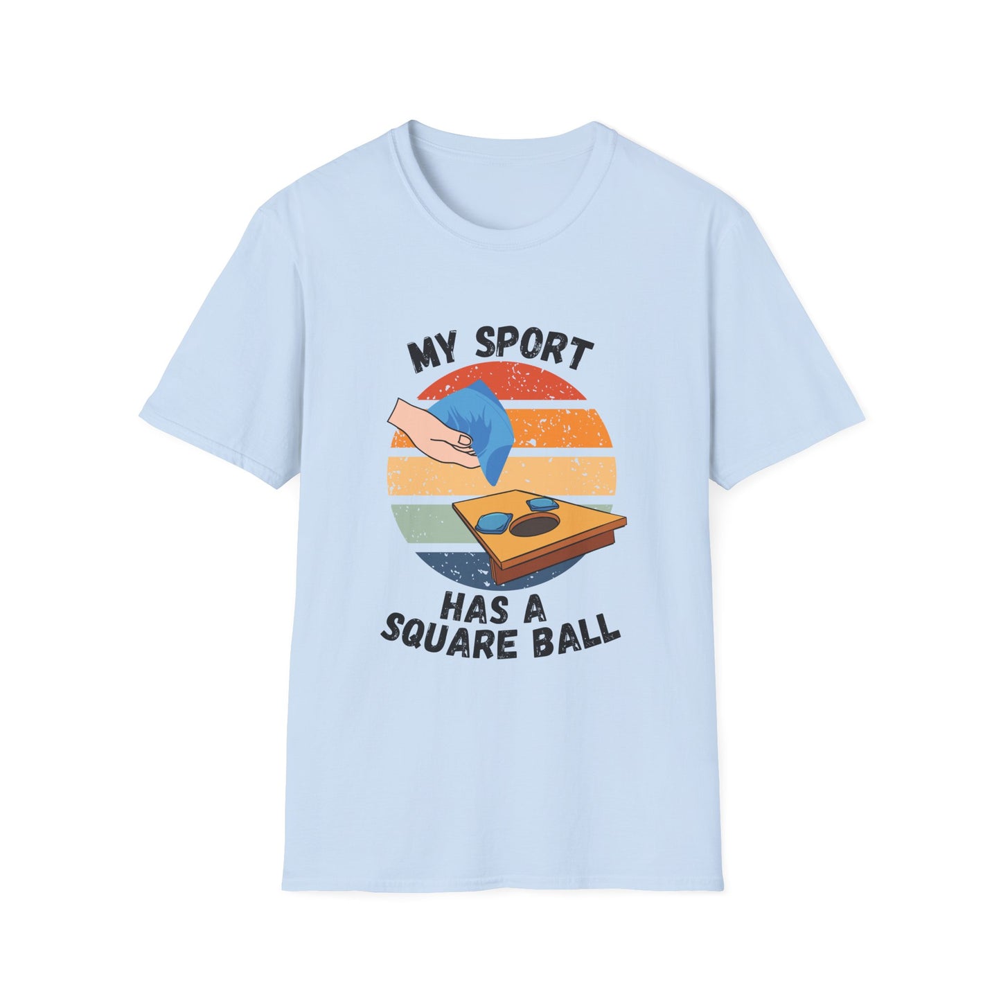 Funny my sport has a square ball Unisex Cornhole Shirt