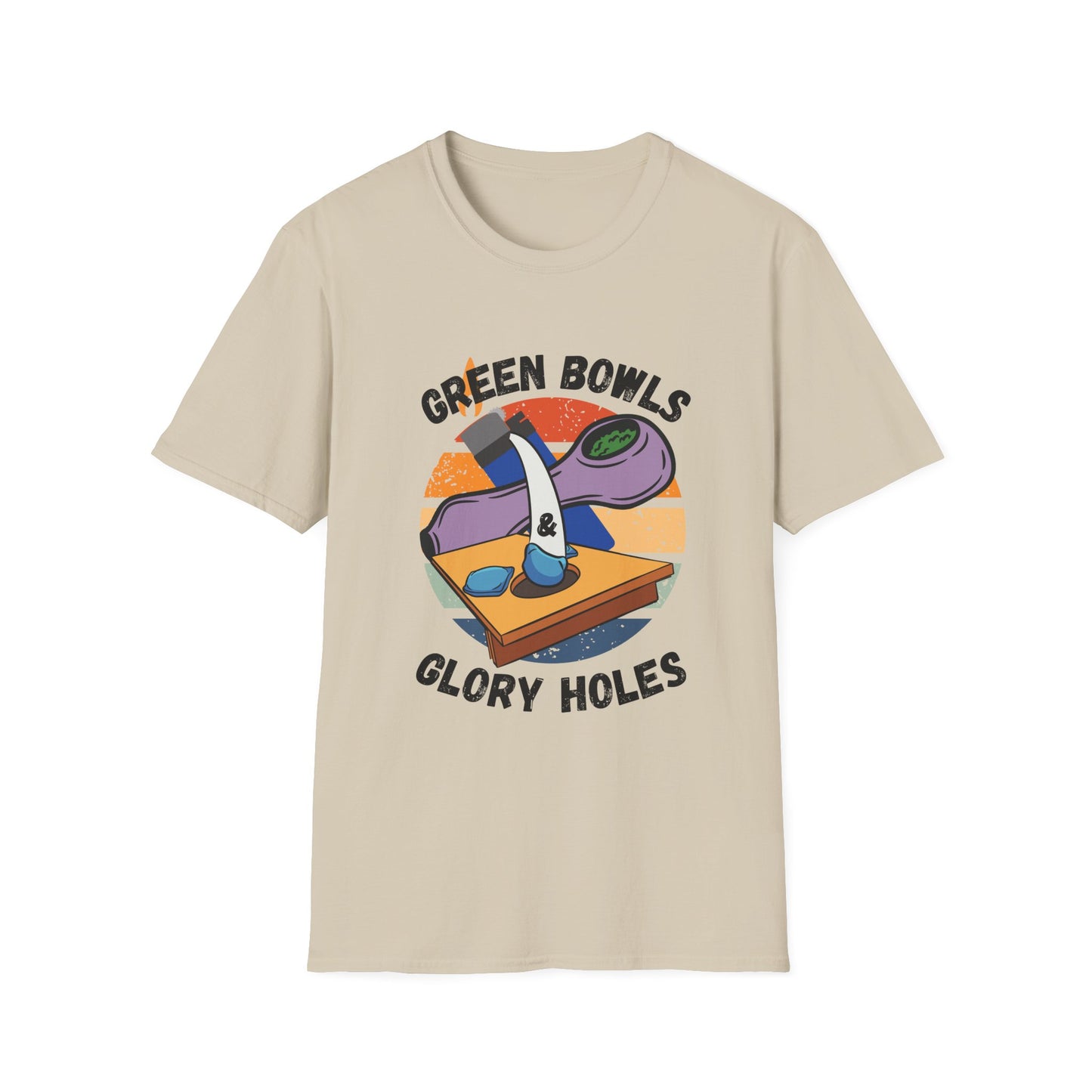 Funny green bowls & glory holes Unisex Cornhole Shirt