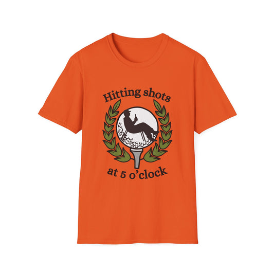 Funny hitting shots at 5 o'clock Unisex Golf Shirt