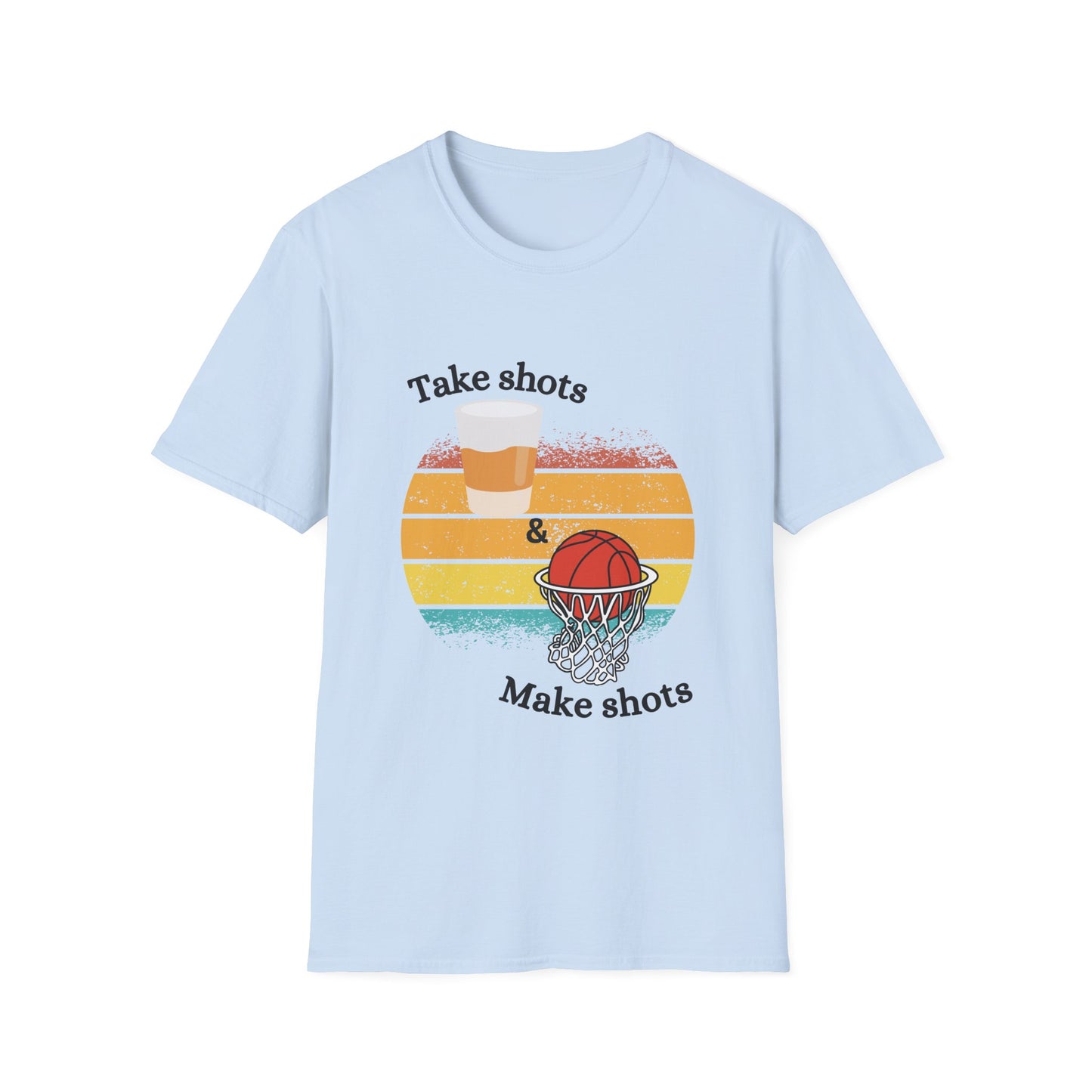 Funny take shots & make shots Unisex Basketball Shirt